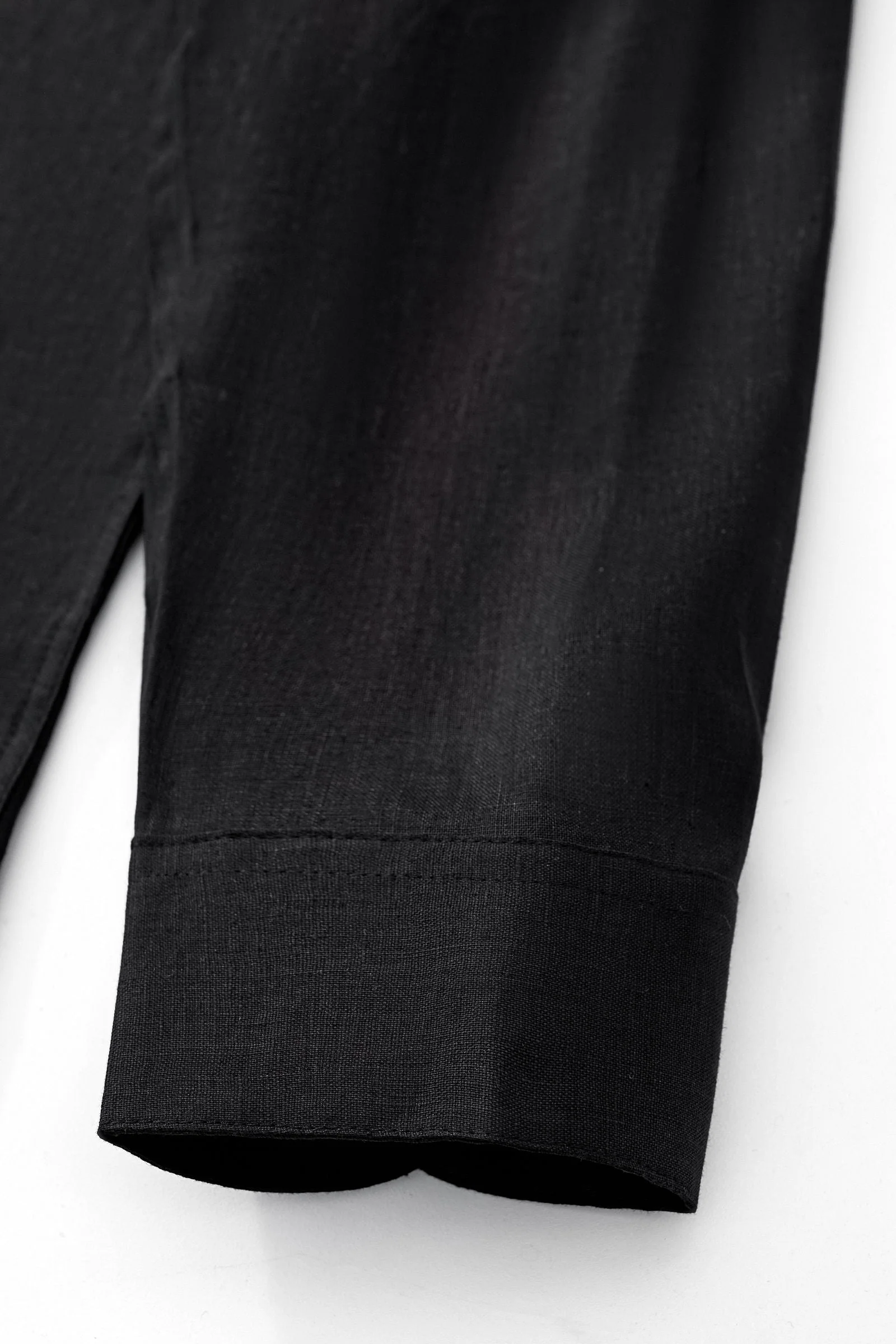 Capri Linen Shirt BLACK - Image 8