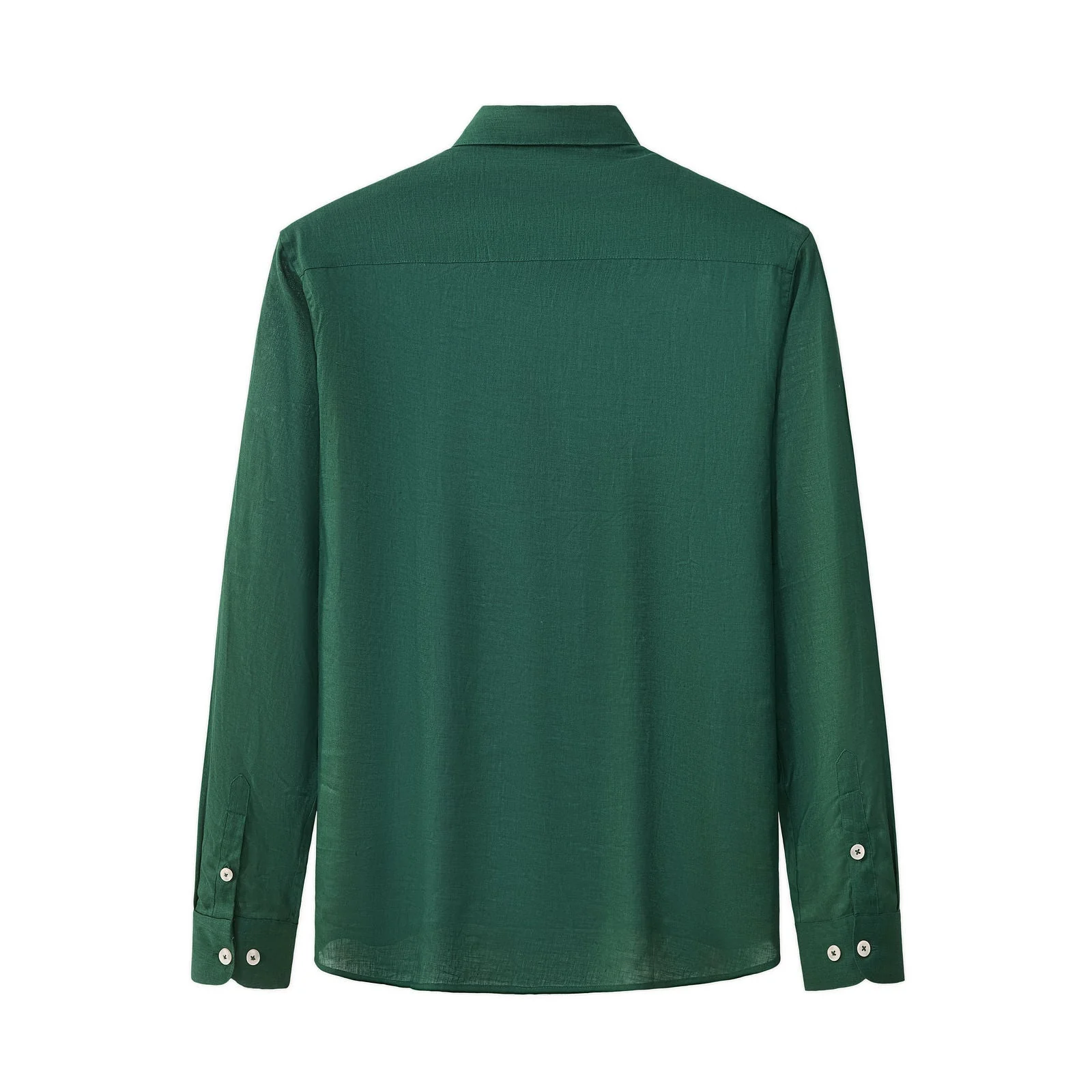 Capri Linen Shirt HUNTER GREEN - Image 3