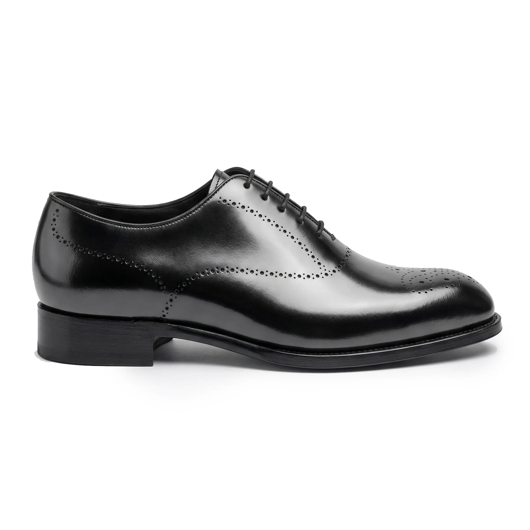 Carrucci Black Semi Brogue Cap Toe Oxford - Image 2