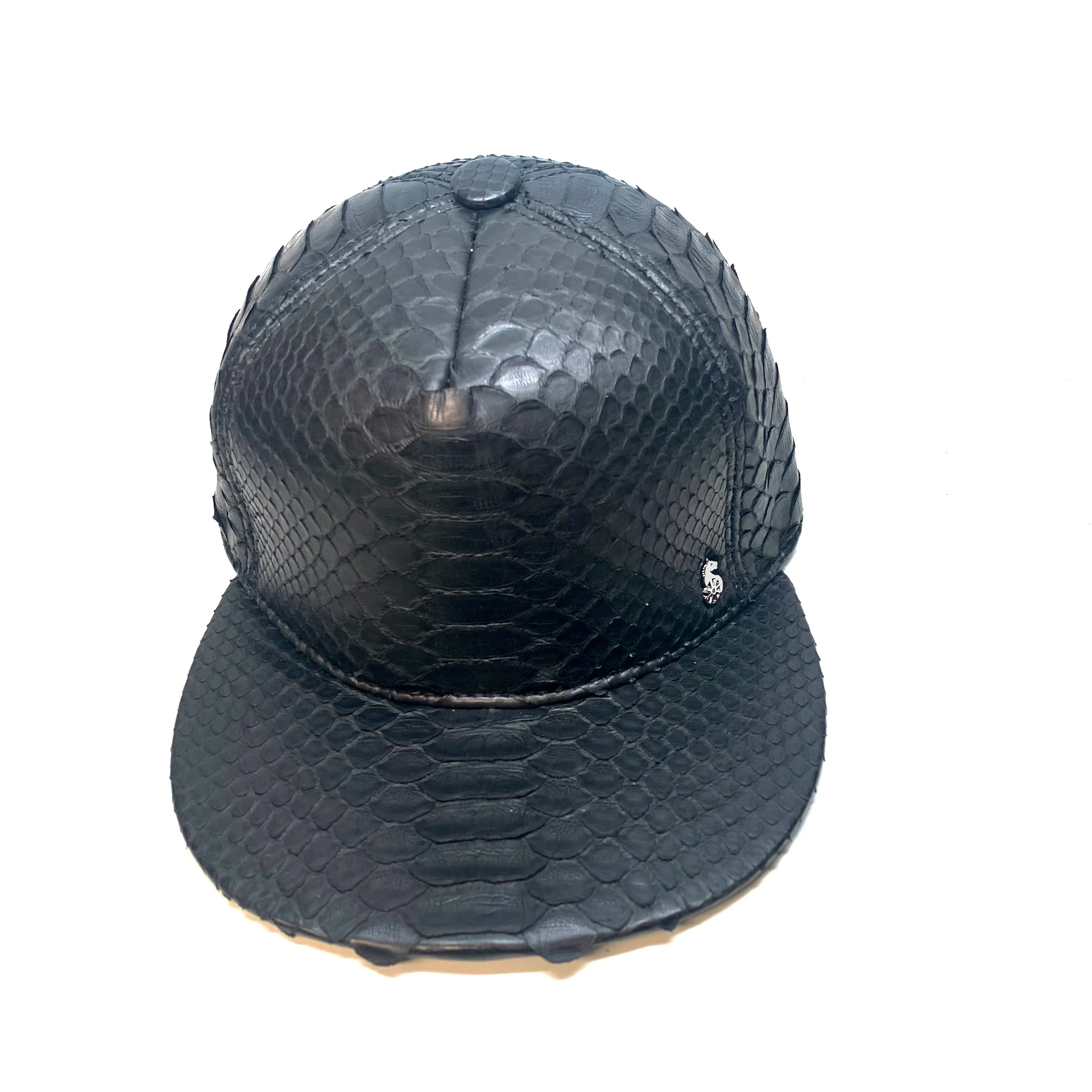 Barya NewYork All-Over Black Python Strap-Back Hat - Image 3