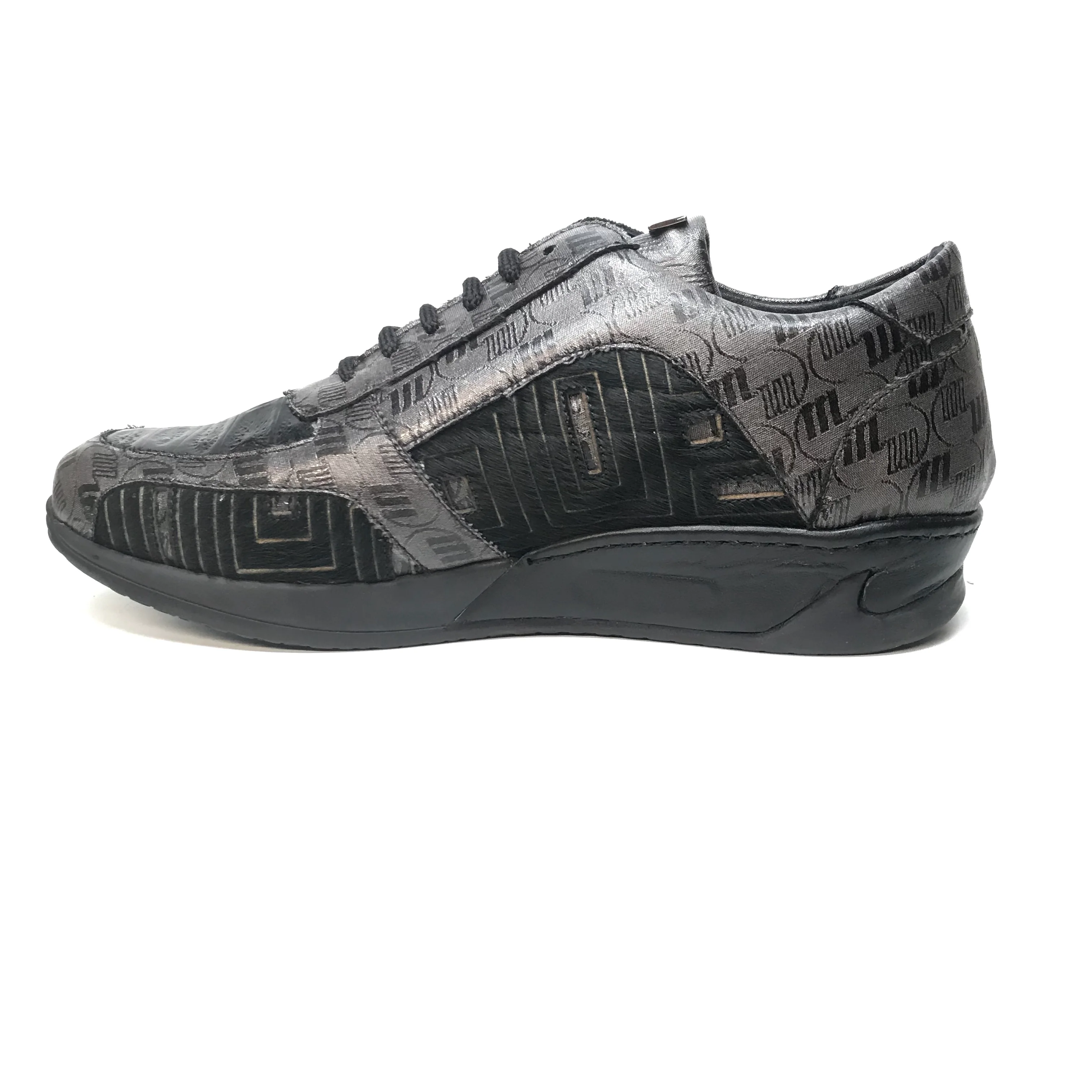 Mauri 8587 Charcoal Pony Baby Crocodile Sneakers - Image 5