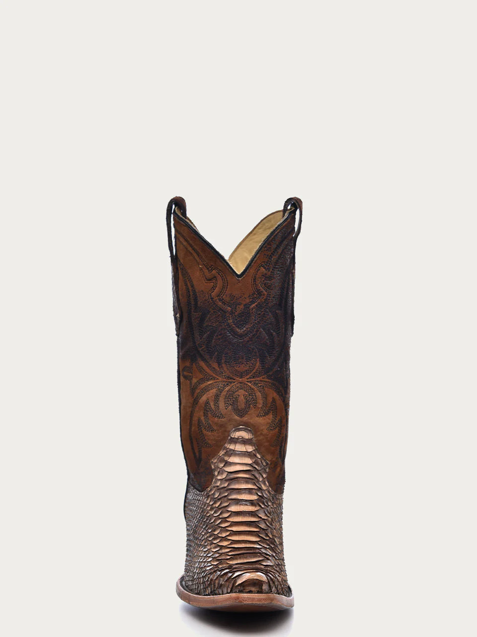 Corral Men's Embroidered Lamb Shaft Python Snip Toe Cowboy Boots - Image 3