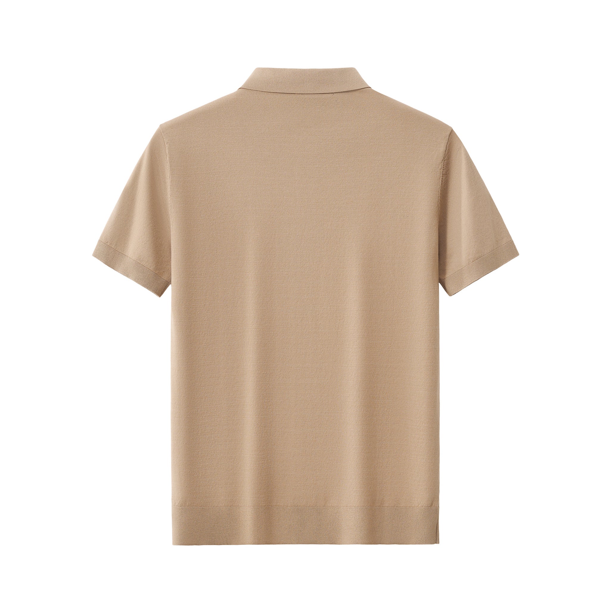 Everyday Luxe Knit Polo KHAKI - Image 3
