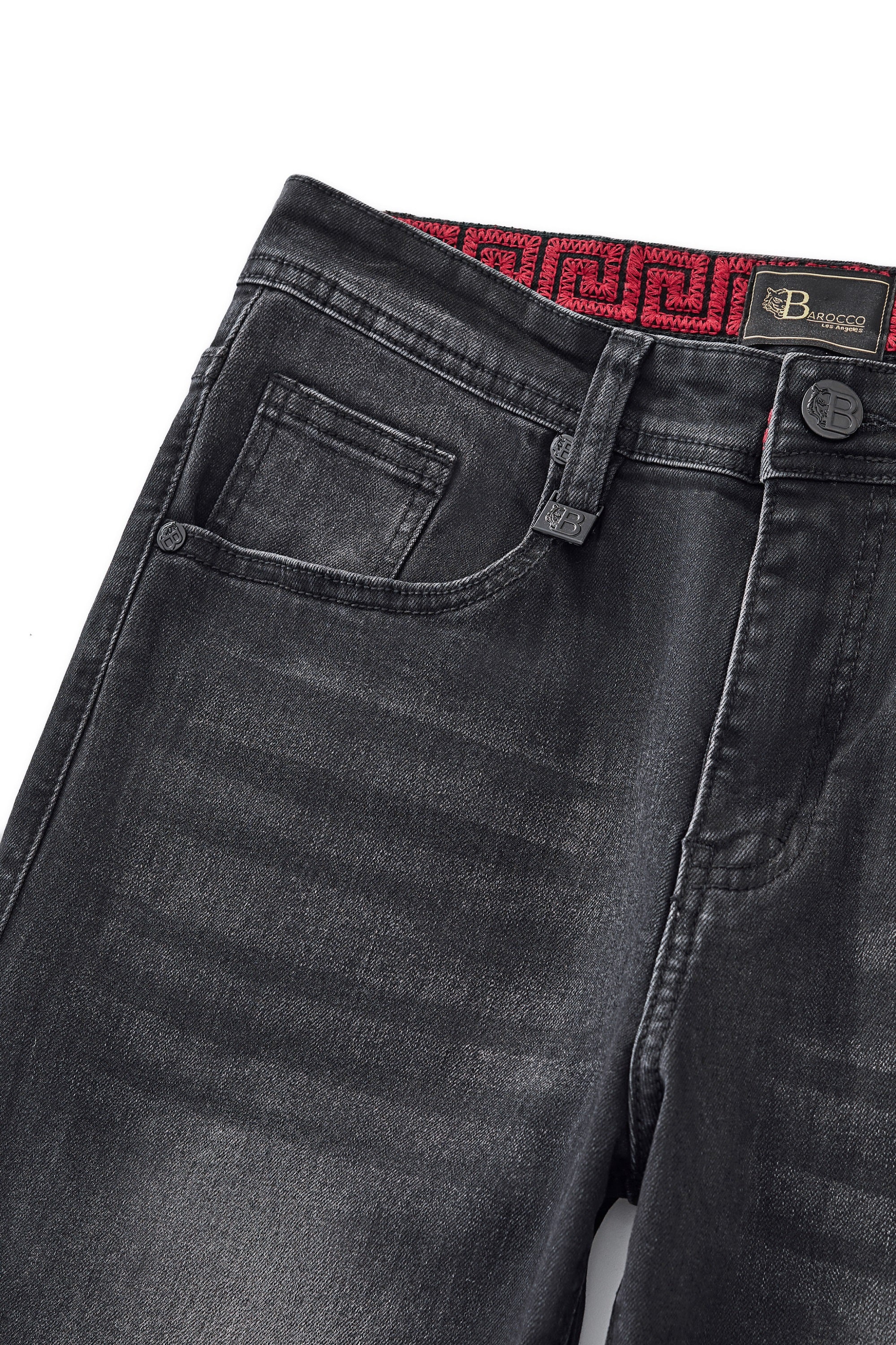 Faded Edge Straight-Leg Denim BLACK - Image 3