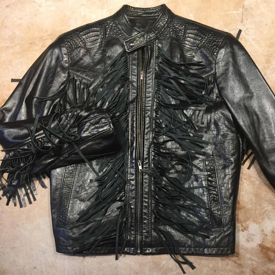 G-Gator Adult Gator Black Tassle Bomber Jacket - Image 6