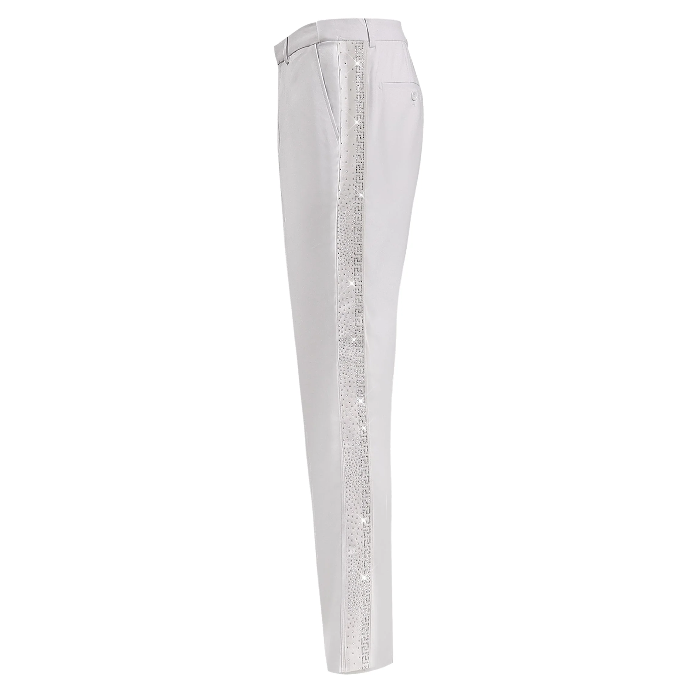 Gem Glam Pant WHITE/SILVER - Image 3