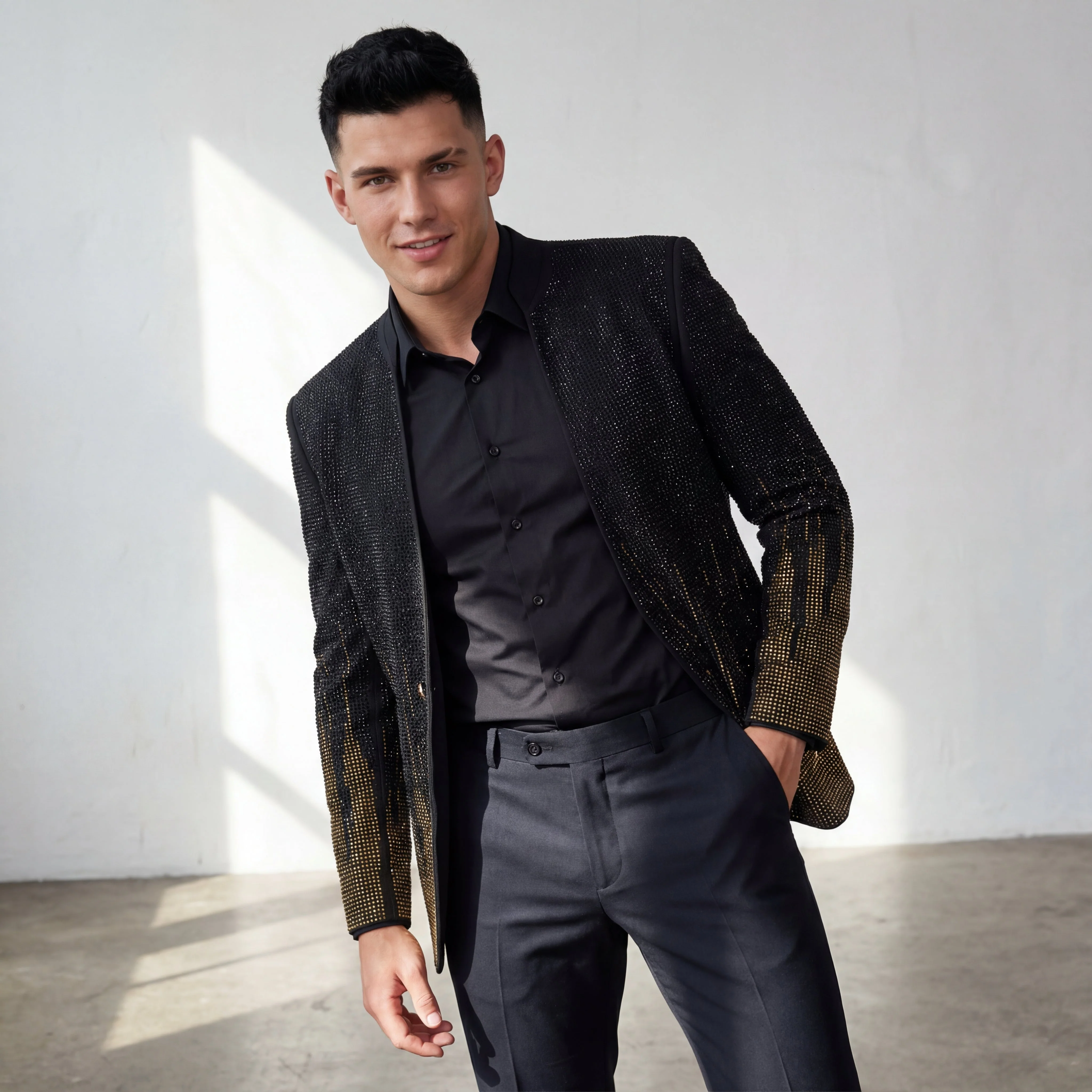 GOLDEN MIRAGE BLAZER BLACK/GOLD - Image 2