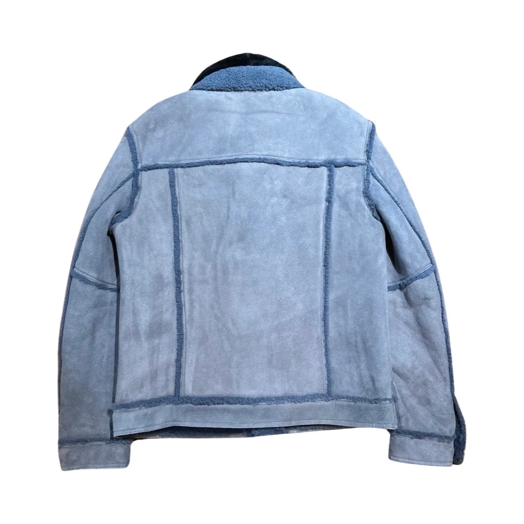 Goose Country Grey Mink Collar Shearling Coat - Image 3