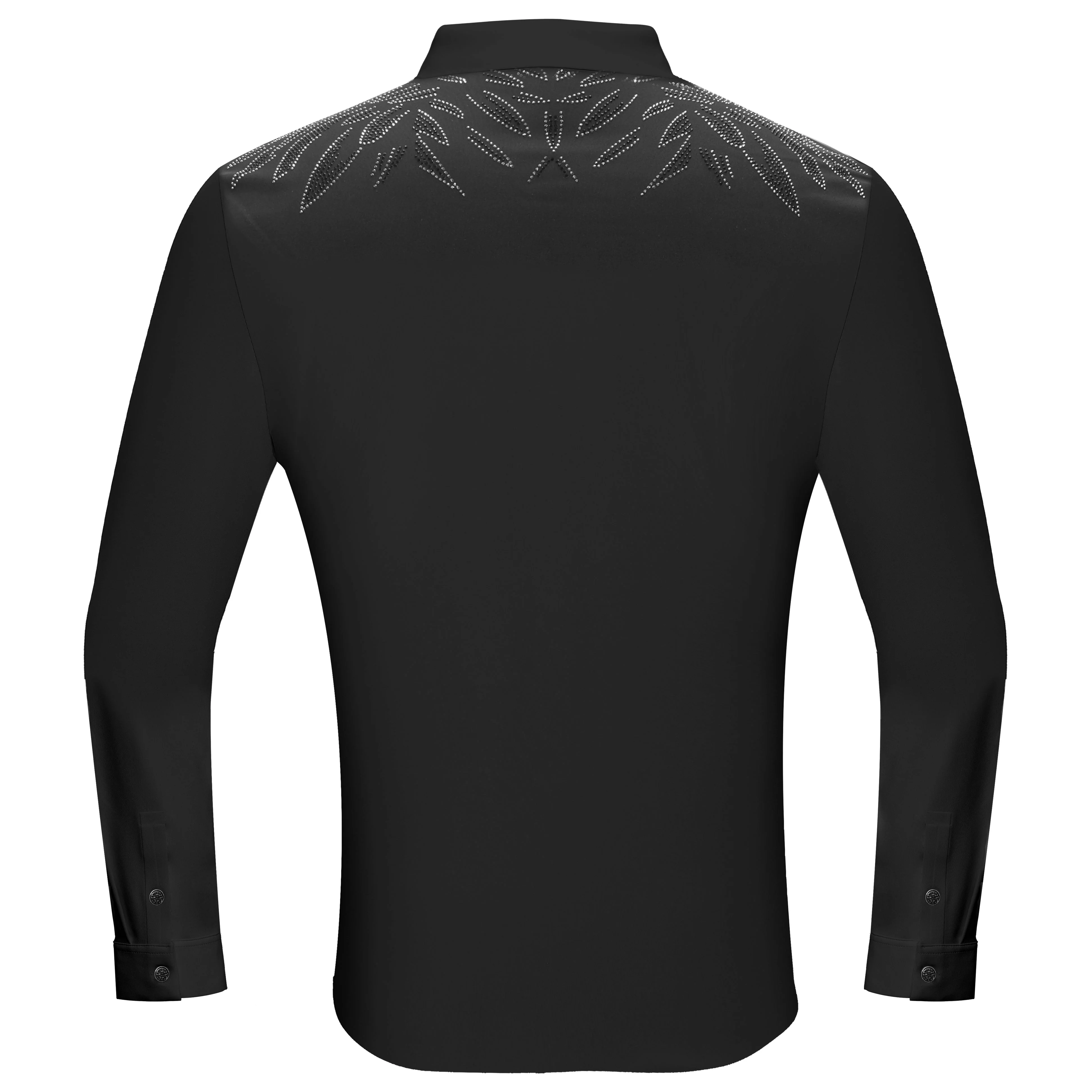 Heavenly Wings Button-Up Shirt BLACK/BLACK - Image 2
