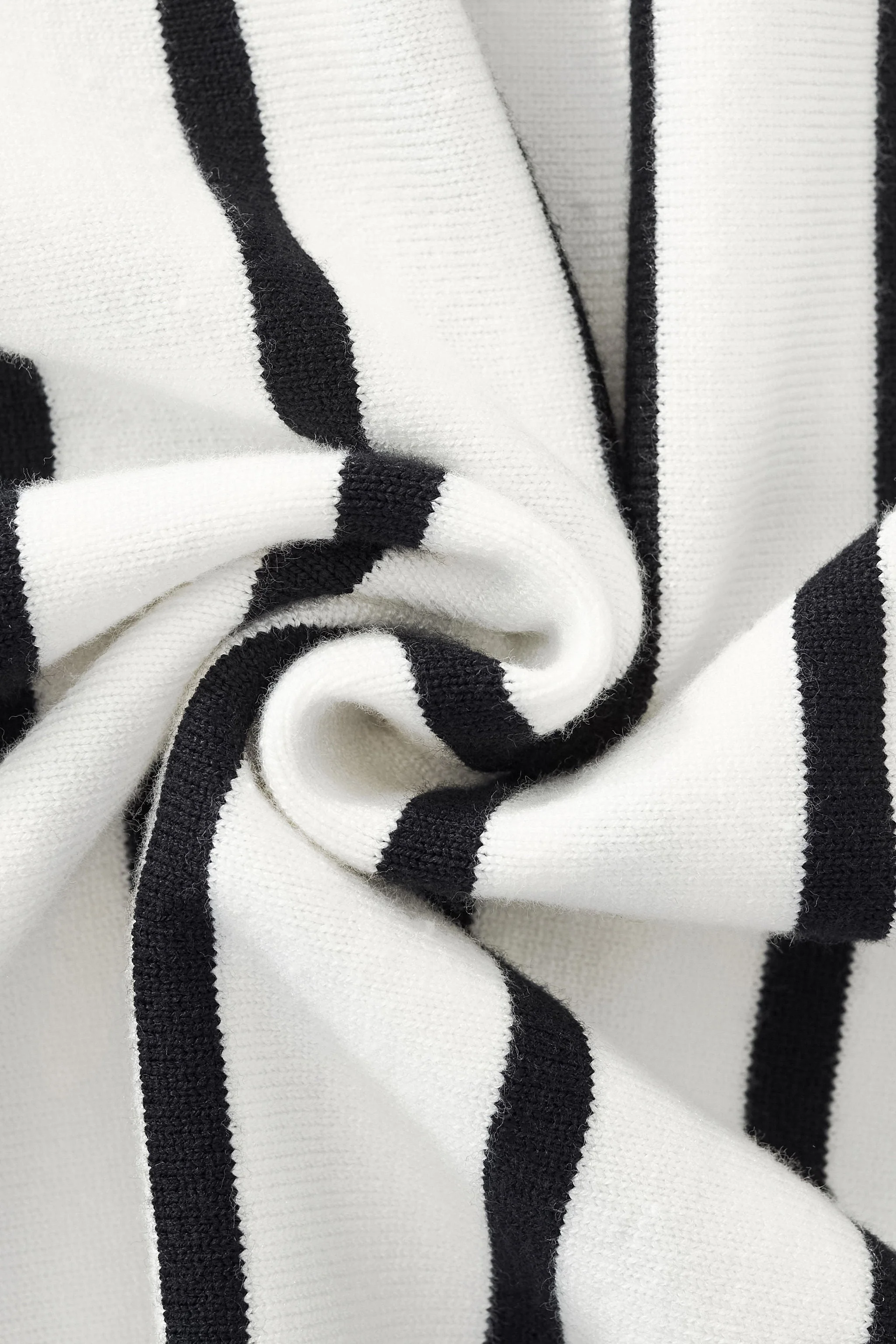 Imperial Stripe Knit Polo LS WHITE - Image 9
