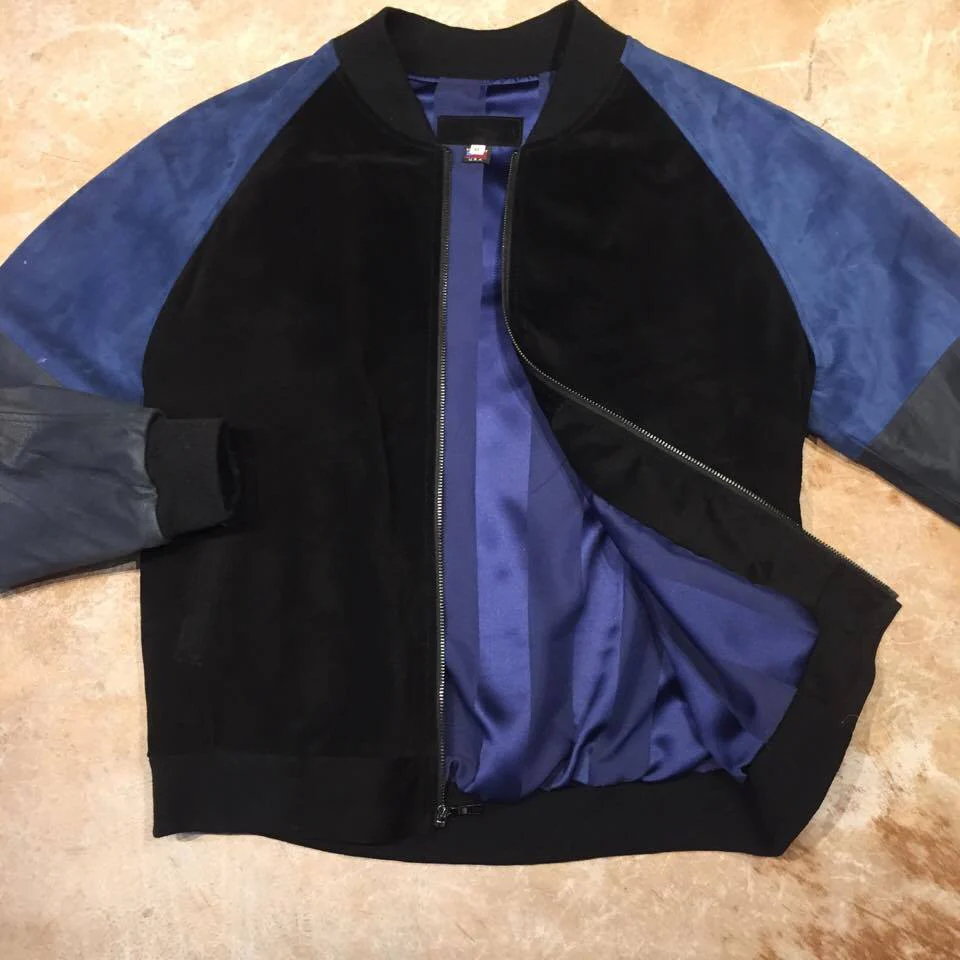 Jakewood Jungle Suede 3tone Gradient Bomber Jacket - Image 6
