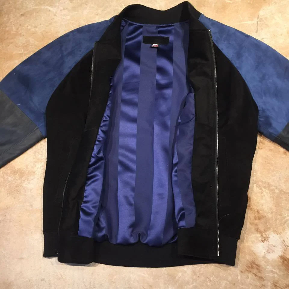 Jakewood Jungle Suede 3tone Gradient Bomber Jacket - Image 7