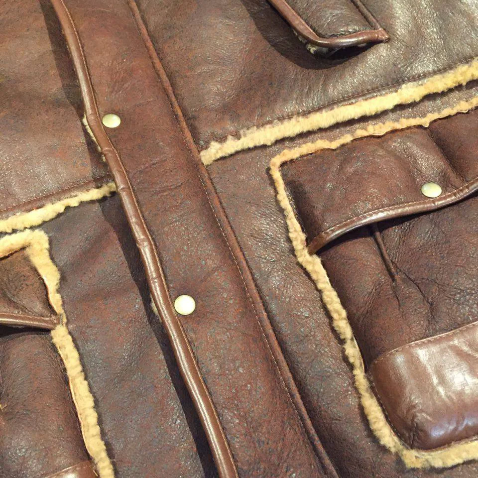 Jakewood Tobacco Brown Shearling Coat - Image 2