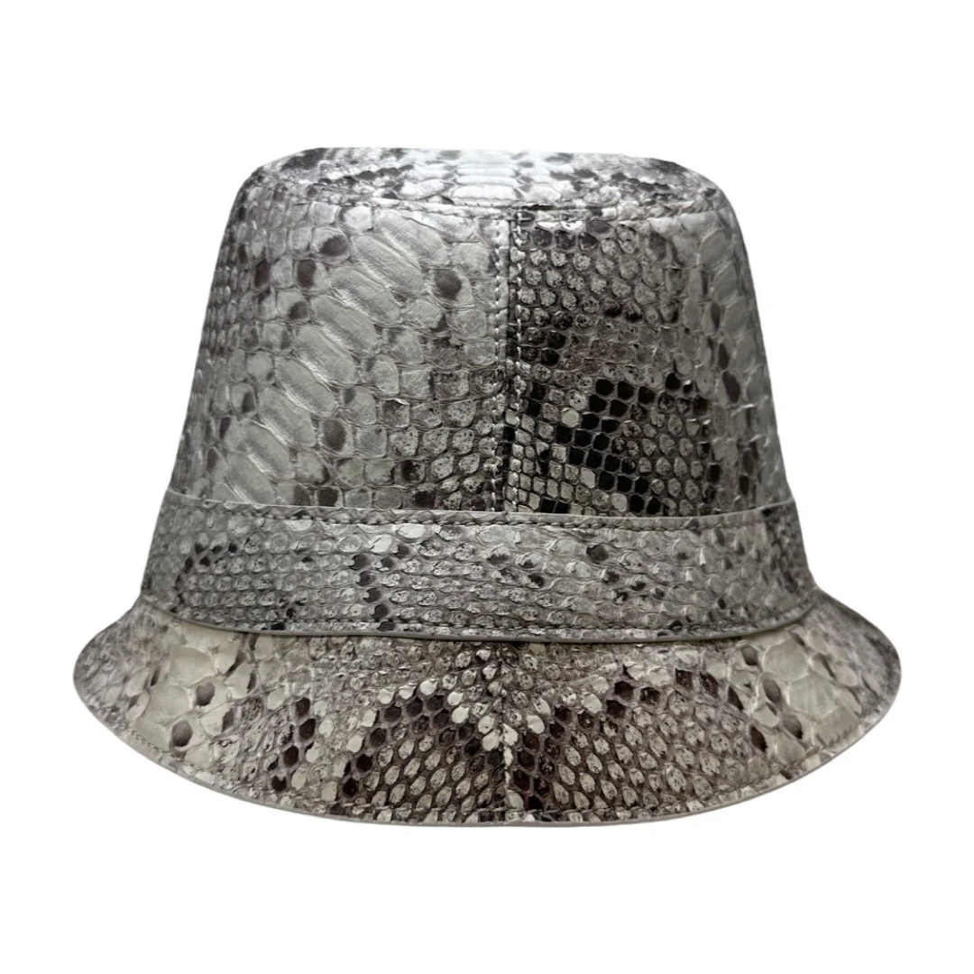 Kashani All Over Natural Python Fedora Hat - Image 4