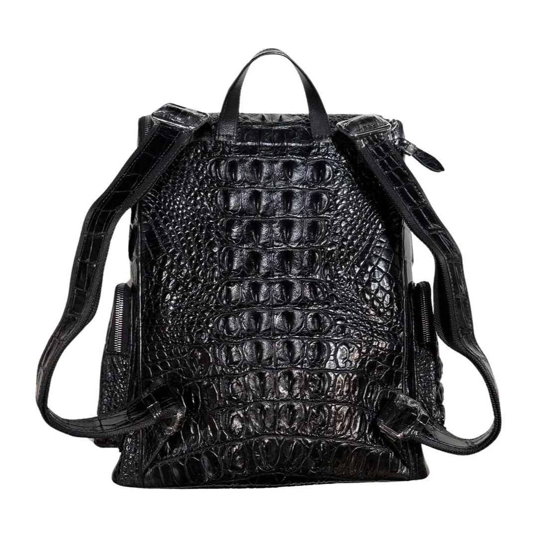 Kashani Black All Over Hornback Alligator Tail Backpack - Image 2