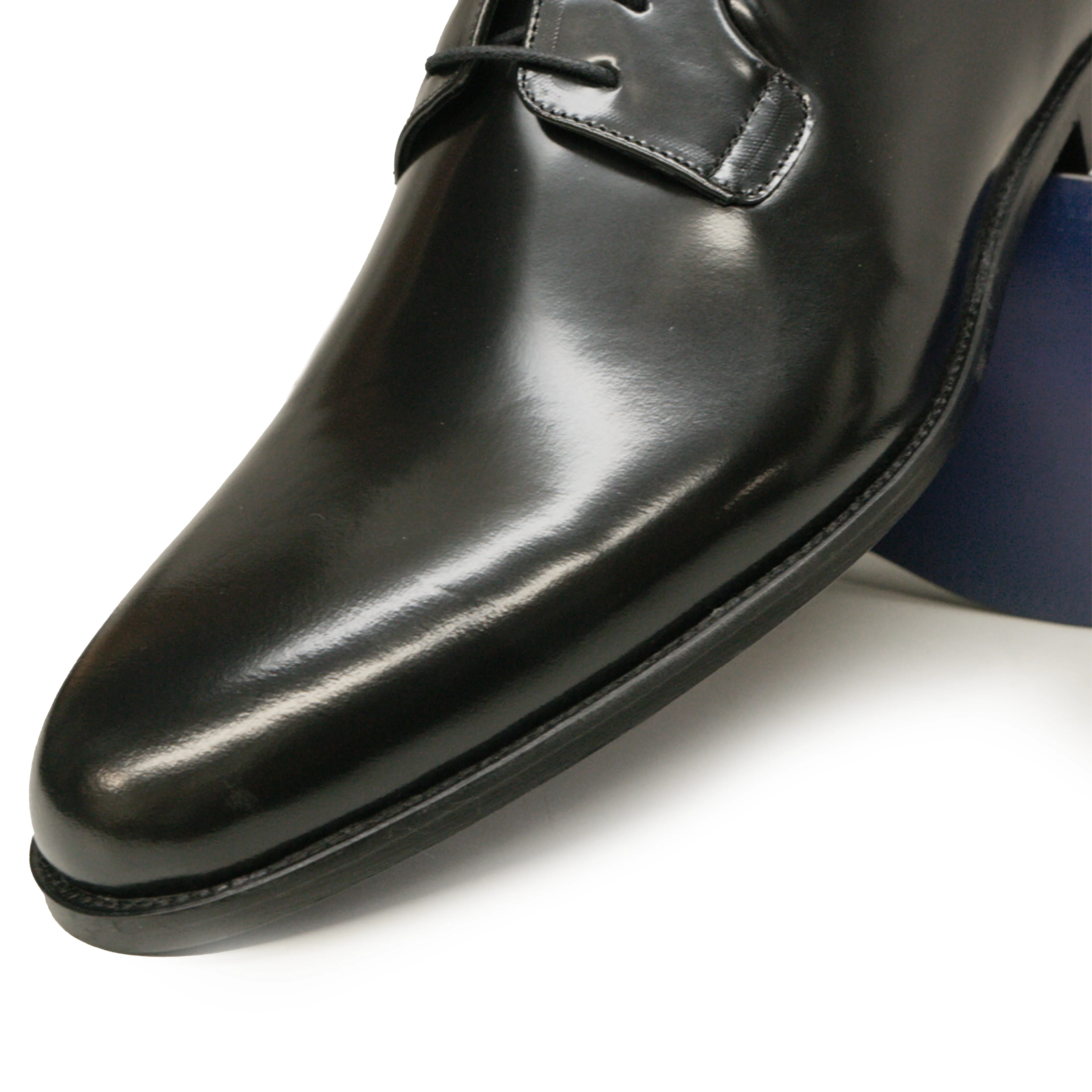 Kashani Black Calfskin Whole Cut Oxford Dress Shoes - Image 3