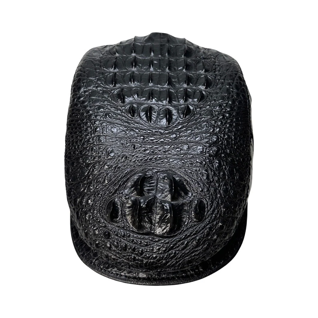 Kashani Black Hornback Alligator Herringbone Cap - Image 2