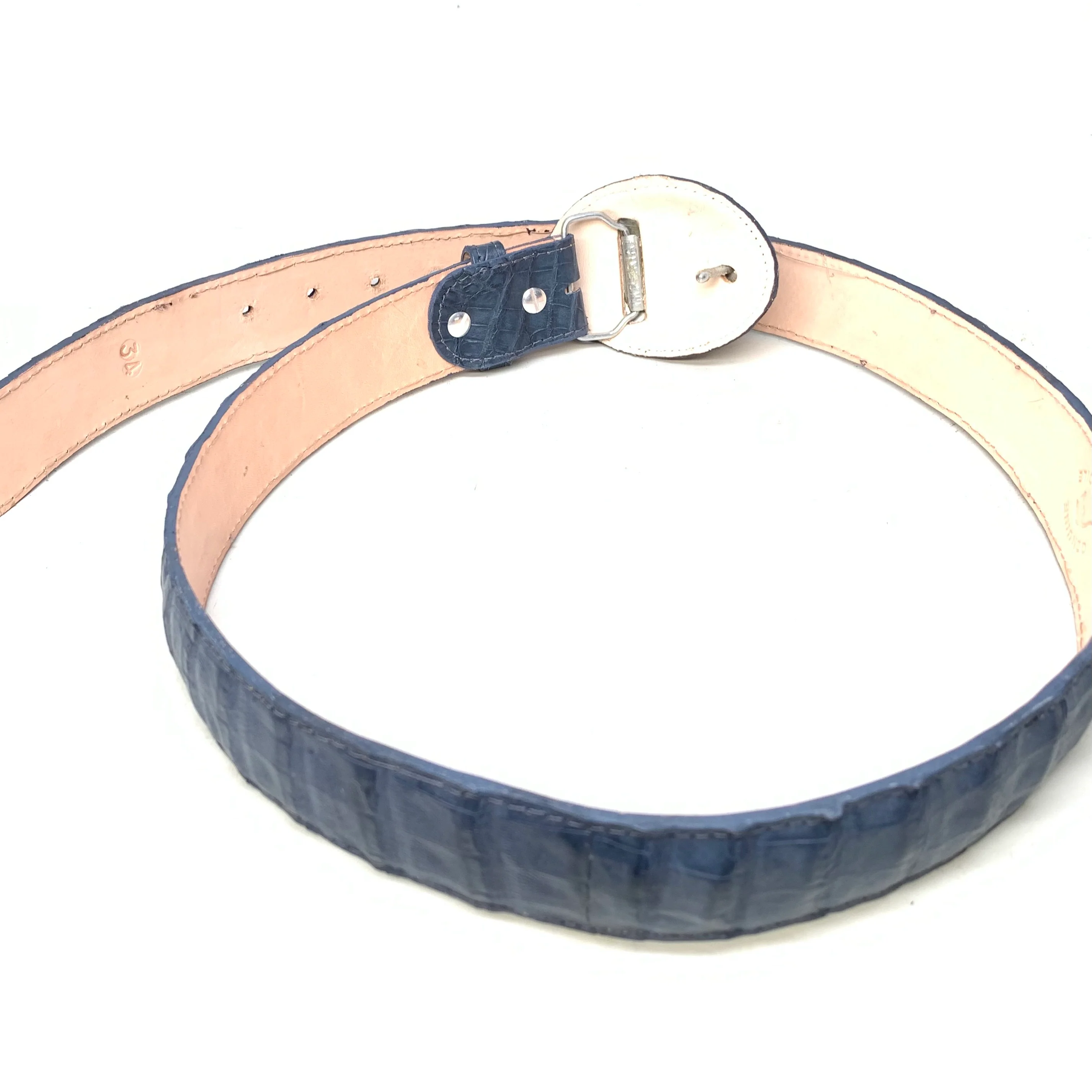 Kashani Blue Crocodile Belt - Image 3