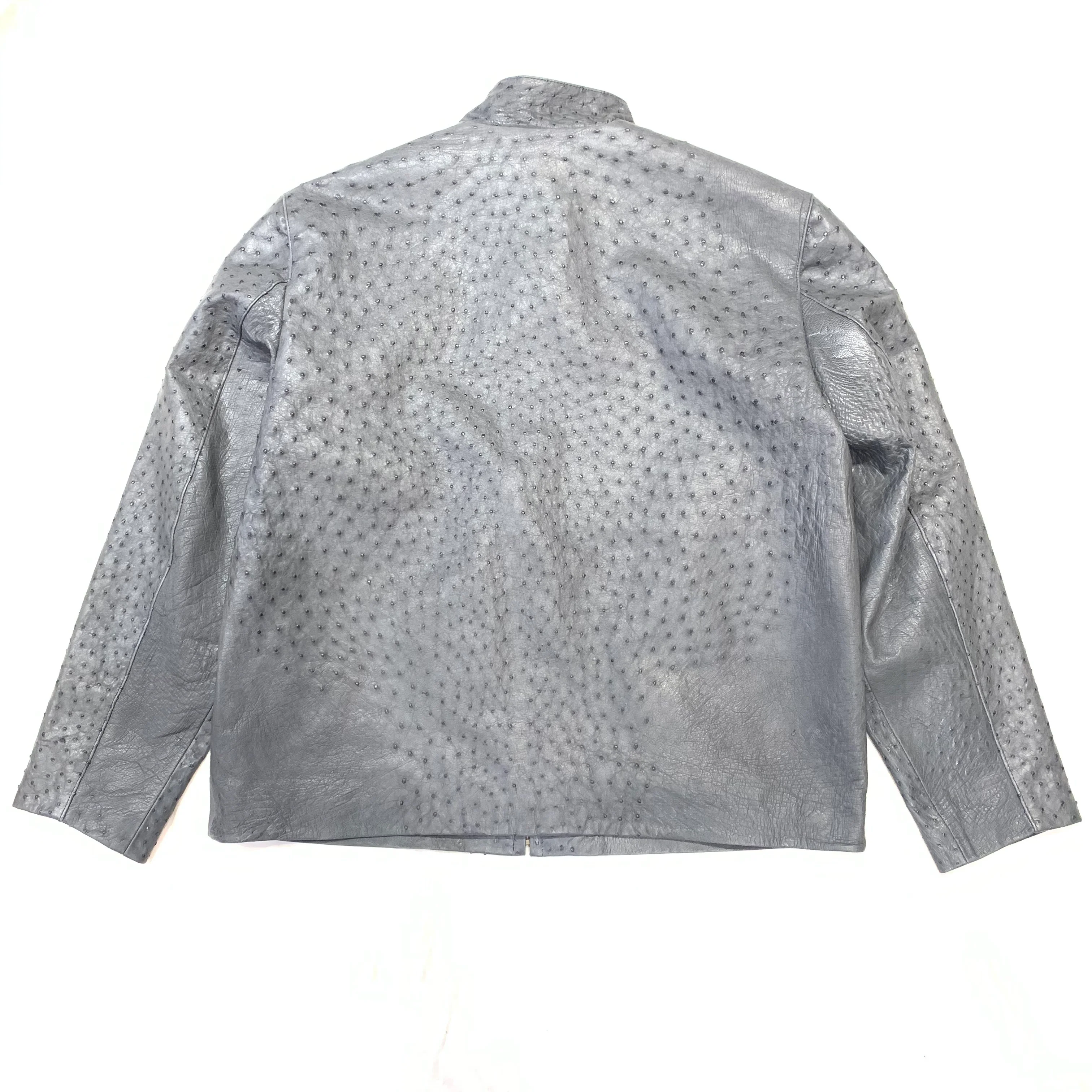 Kashani Charcoal Grey Full Ostrich Quill Jacket - Image 4
