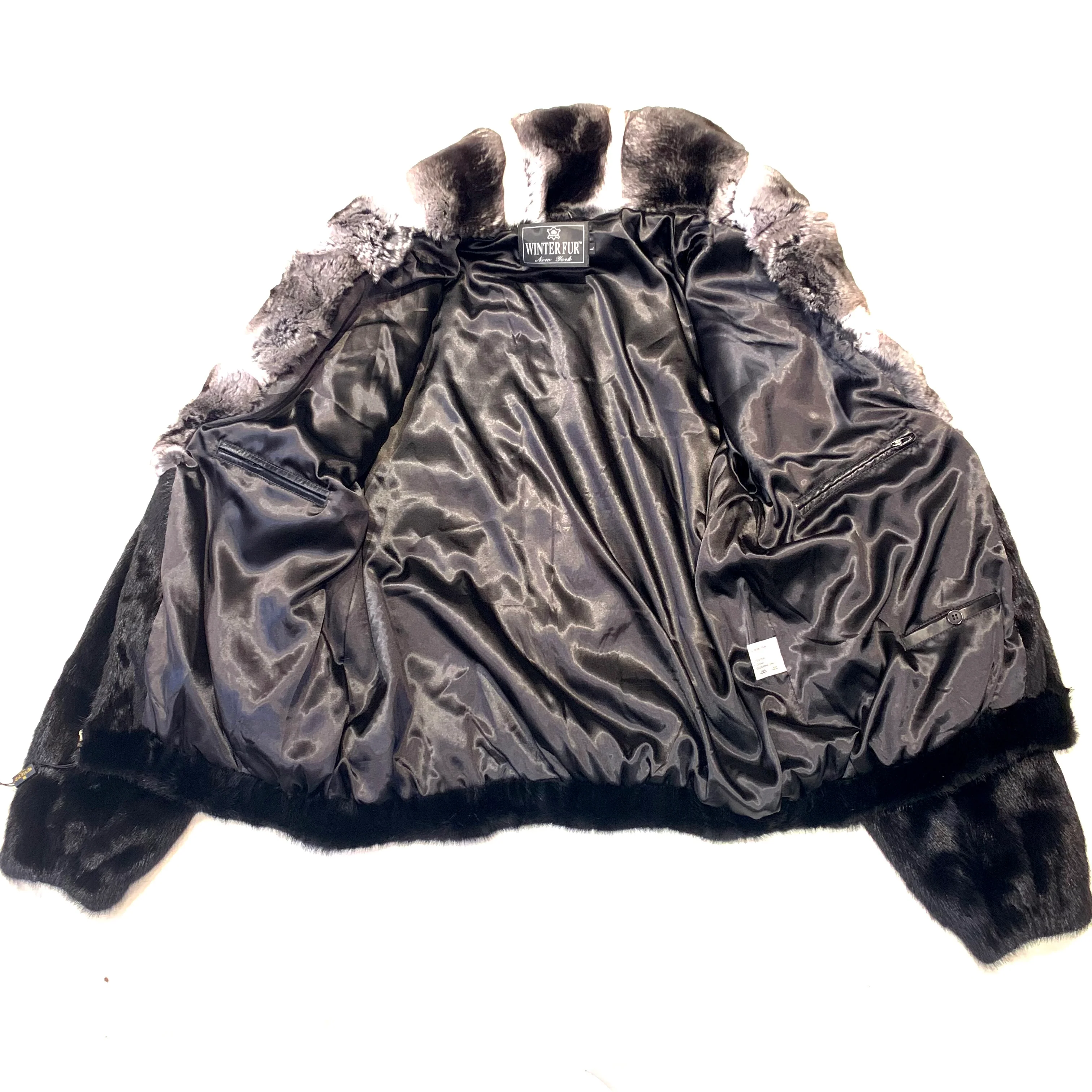 Kashani Chinchilla Collar Full Mink Fur Coat - Image 5