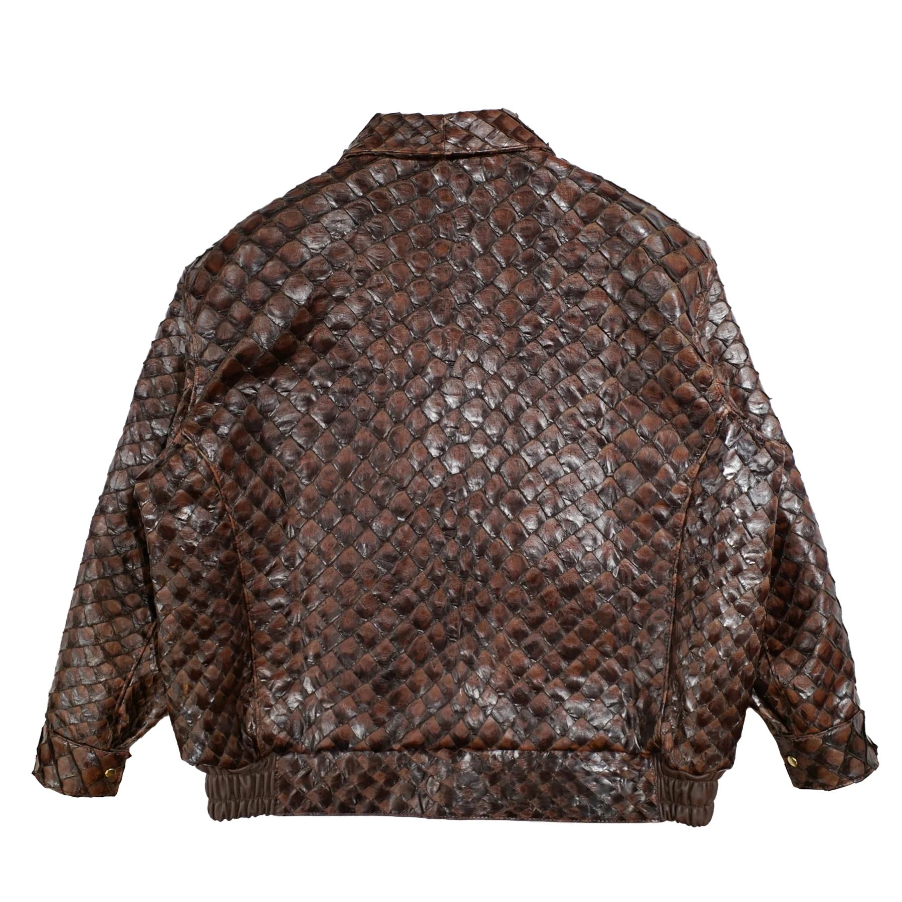 Kashani Brown Genuine Pirarucu Fish Jacket - Image 3