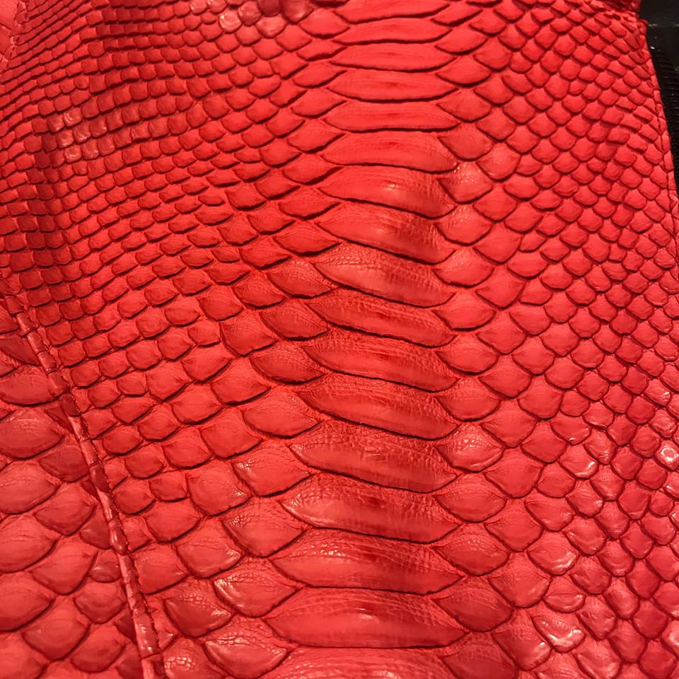 Kashani Ladies Baby Soft Full Python Snake Jacket - Image 5