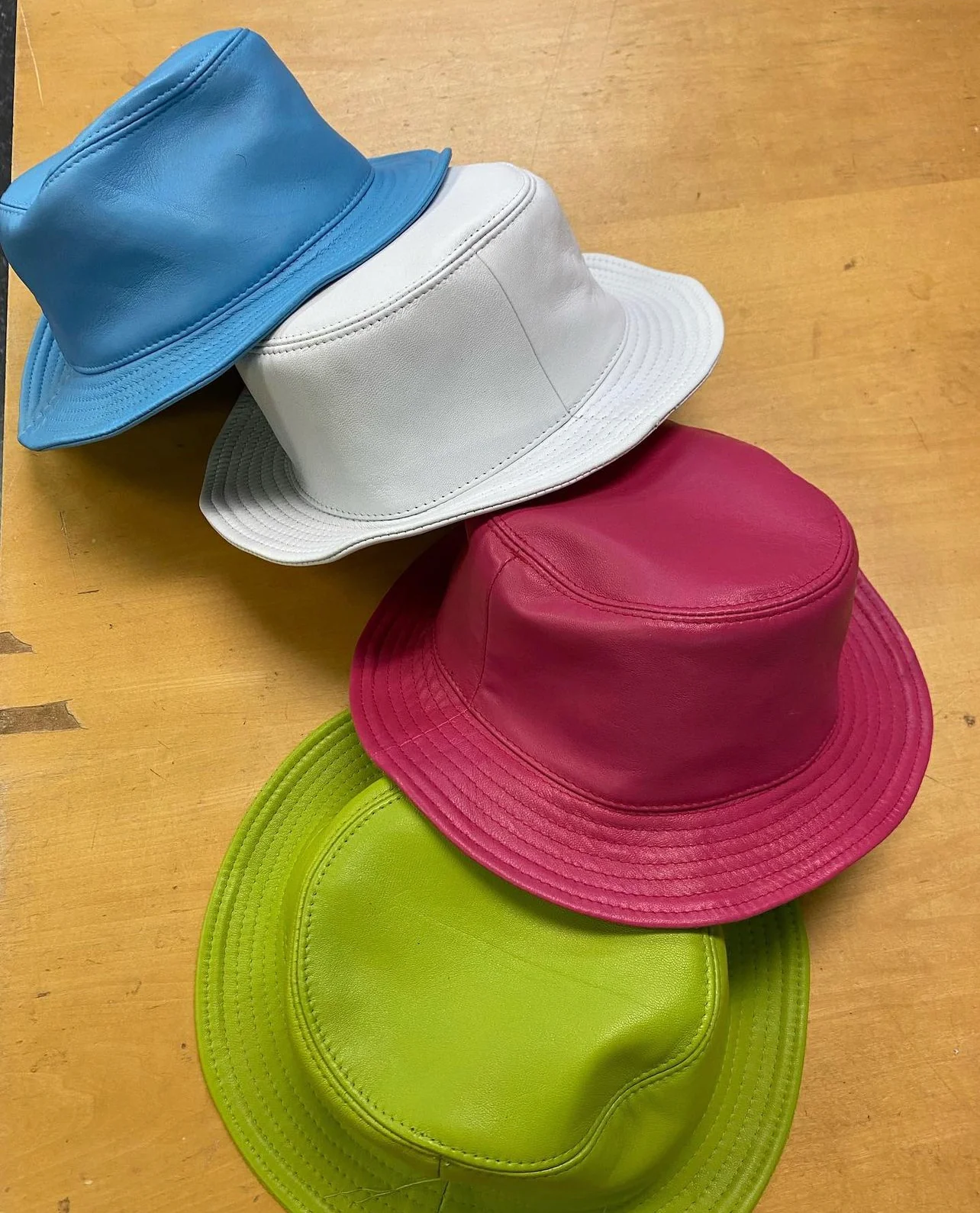 Kashani Lambskin Leather Bucket Hat - Image 2