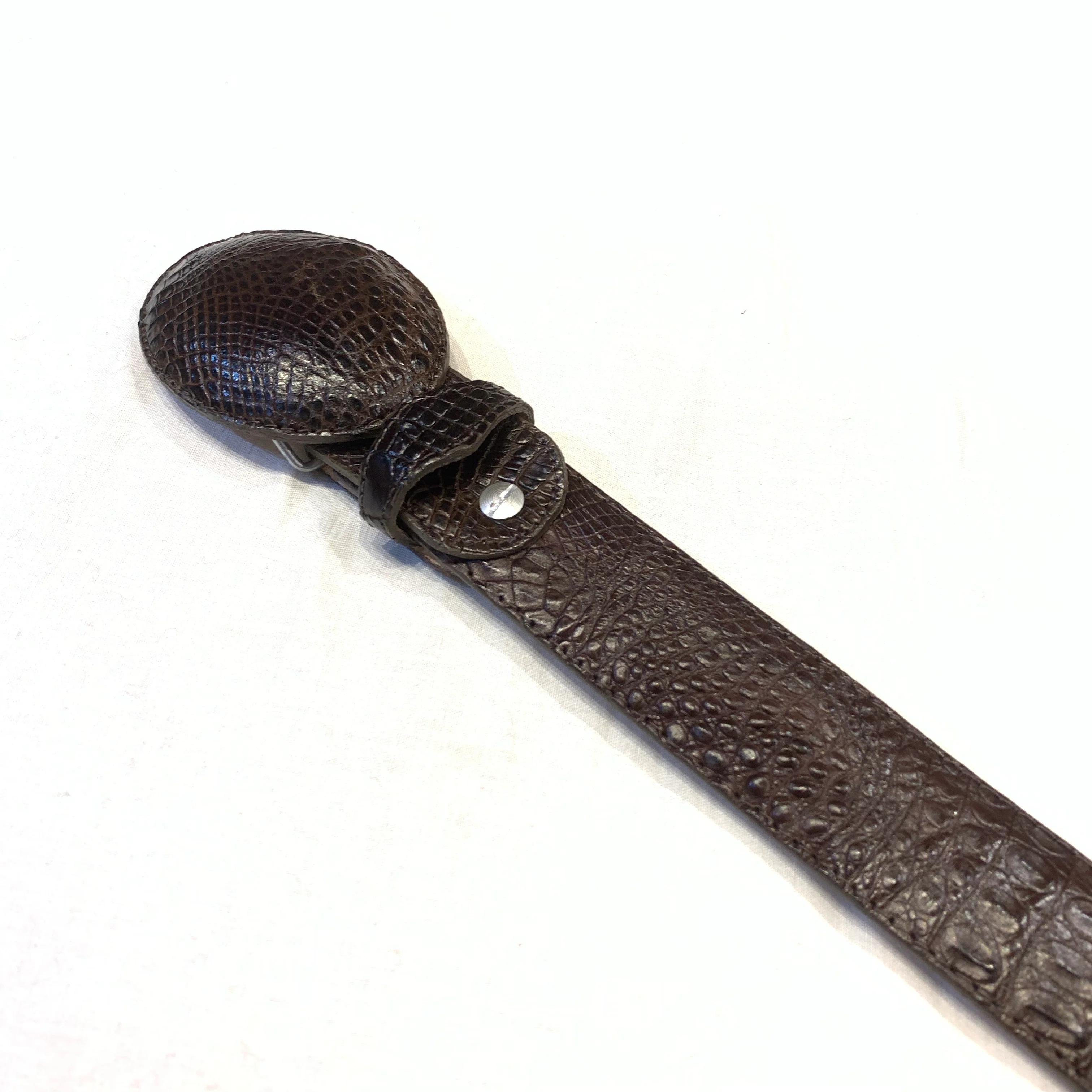 Kashani Men's Brown Alligator Belt - Image 2