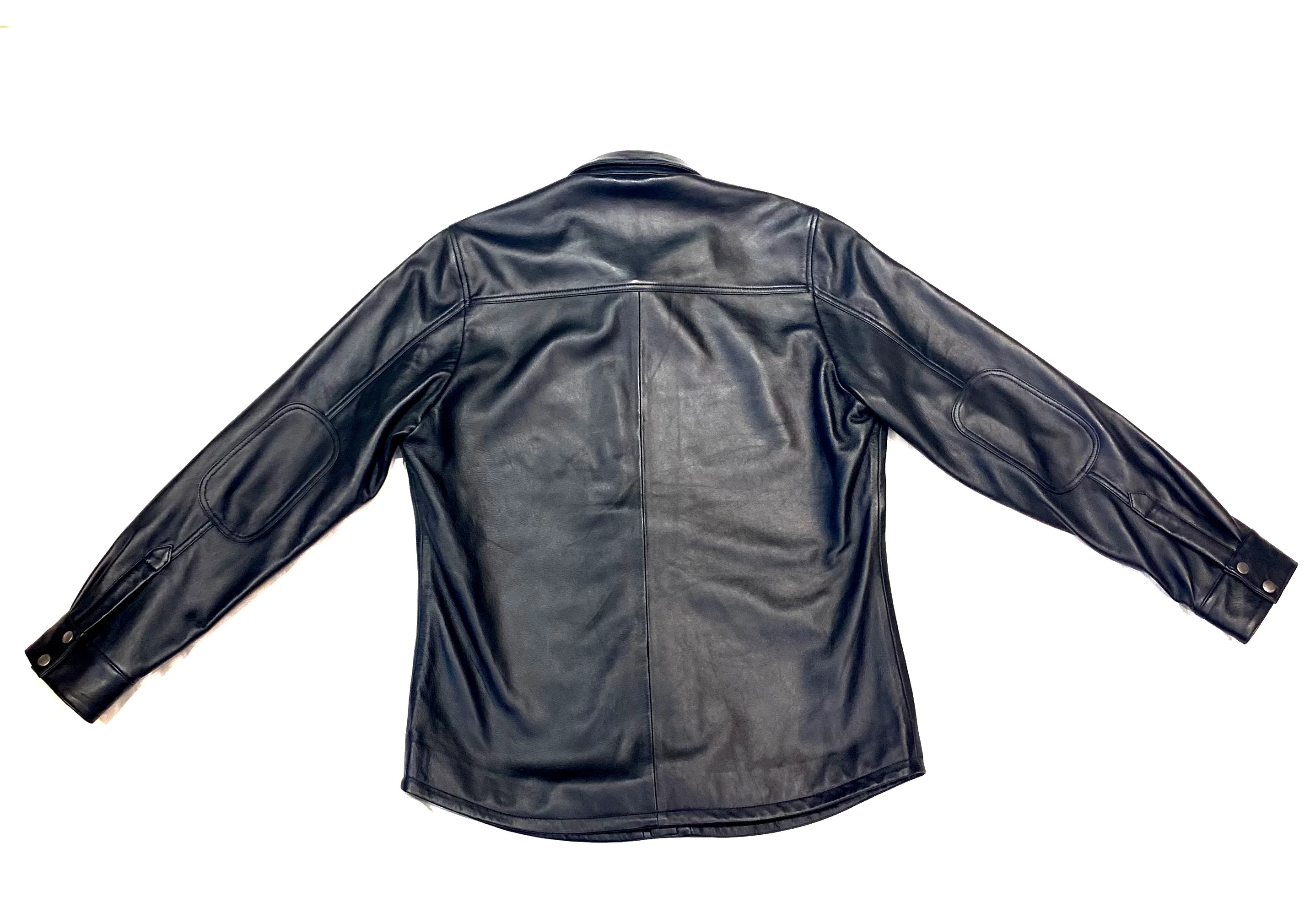 Kashani Men's Black Lambskin Button-Up Shirt - Image 9