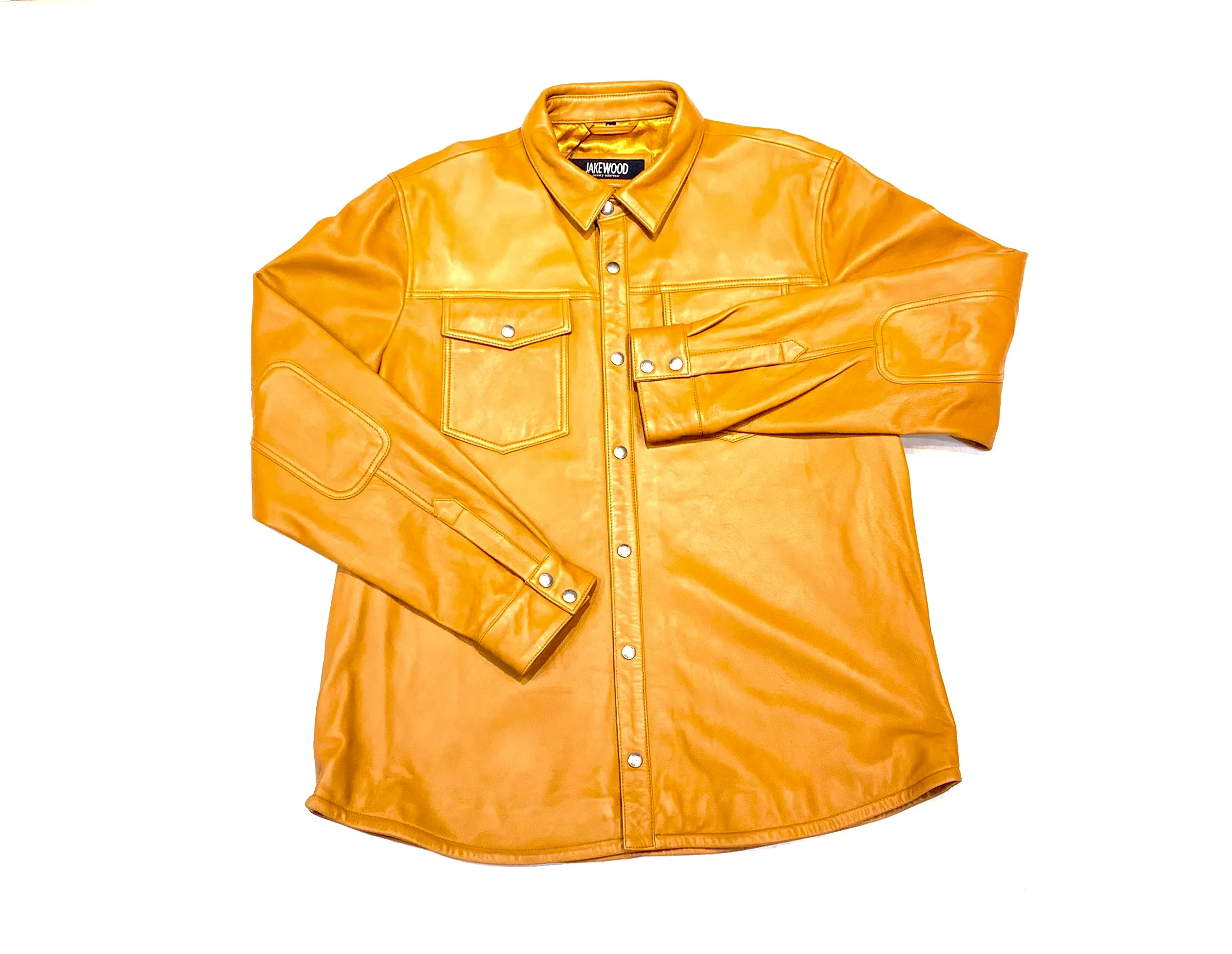 Kashani Men's Caramel Lambskin Button-Up Shirt - Image 3
