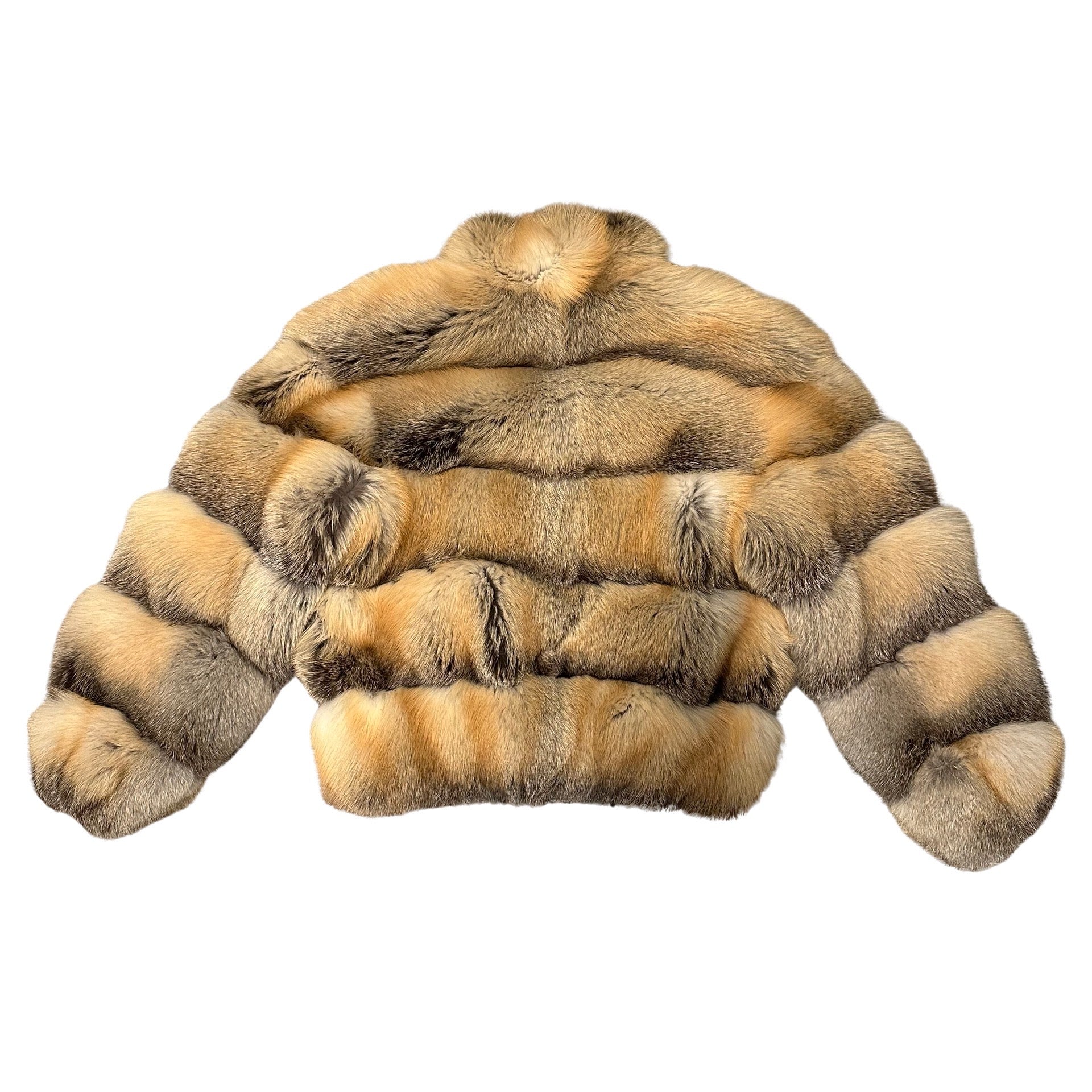 Kashani Men's Natural Red Arctic Spliced Fox Fur Coat - Image 3