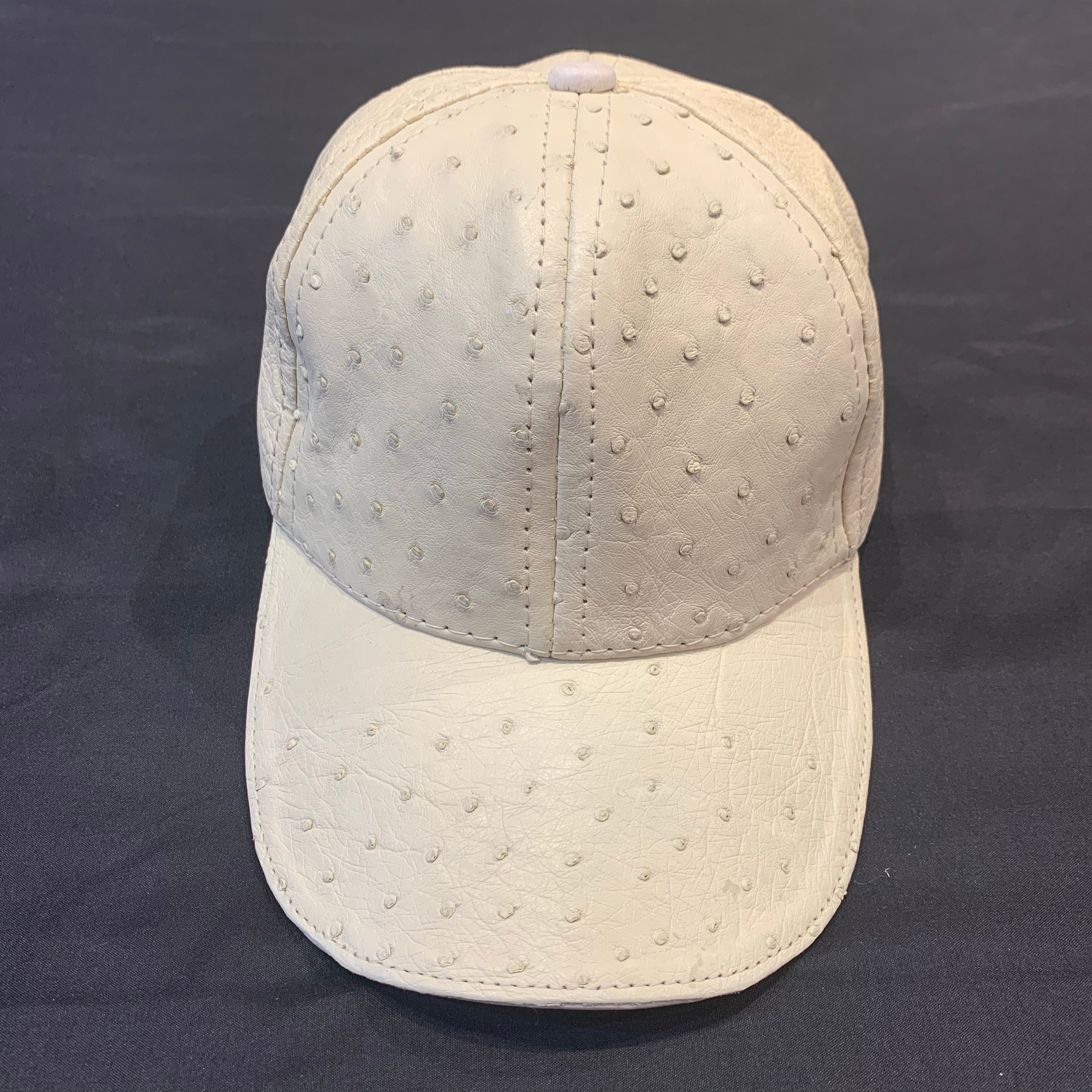 Kashani Ostrich Quill Cream Strap-back Hat - Image 2