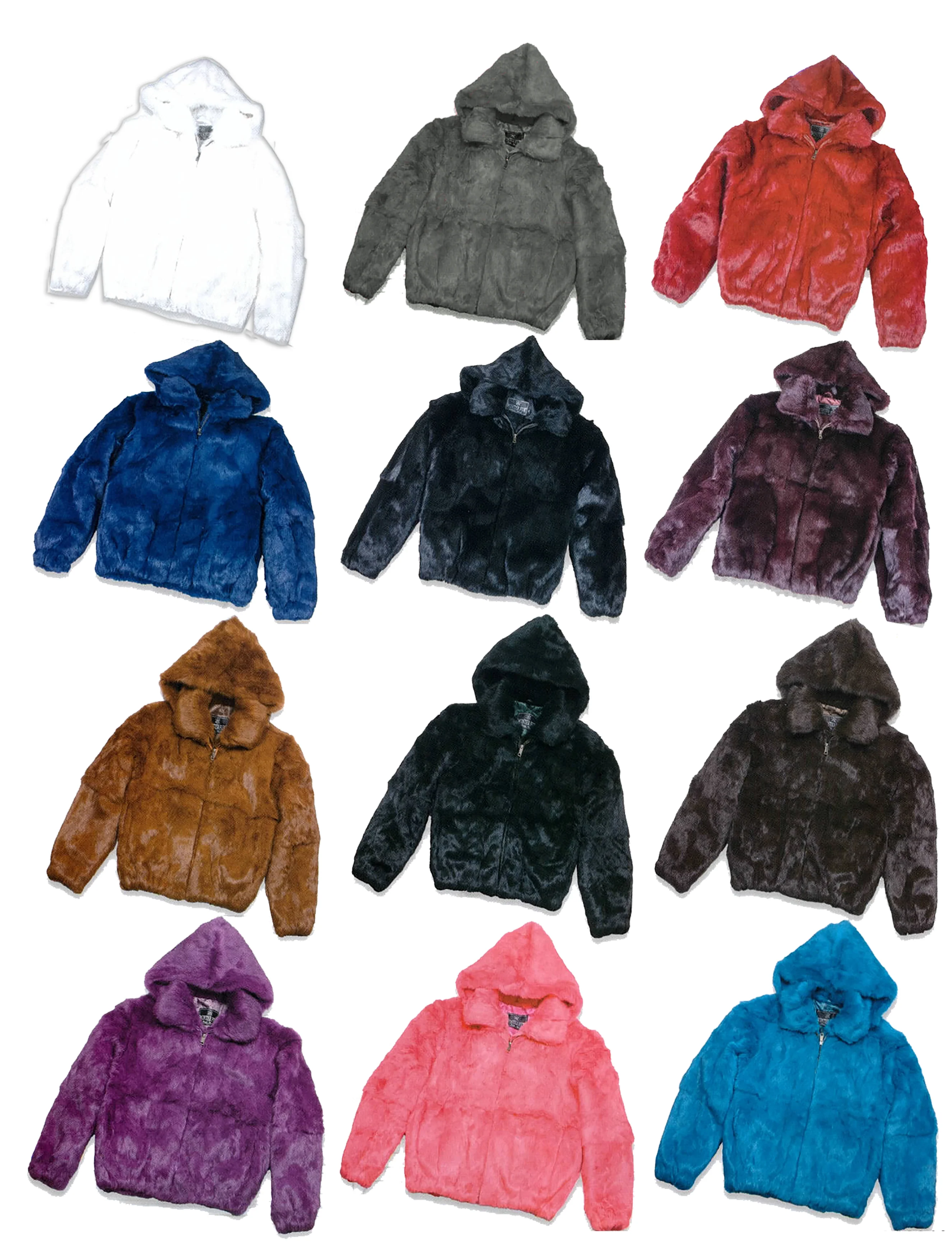 Kashani Women Rabbit Fur Hooded Bomber Jacket - Image 2