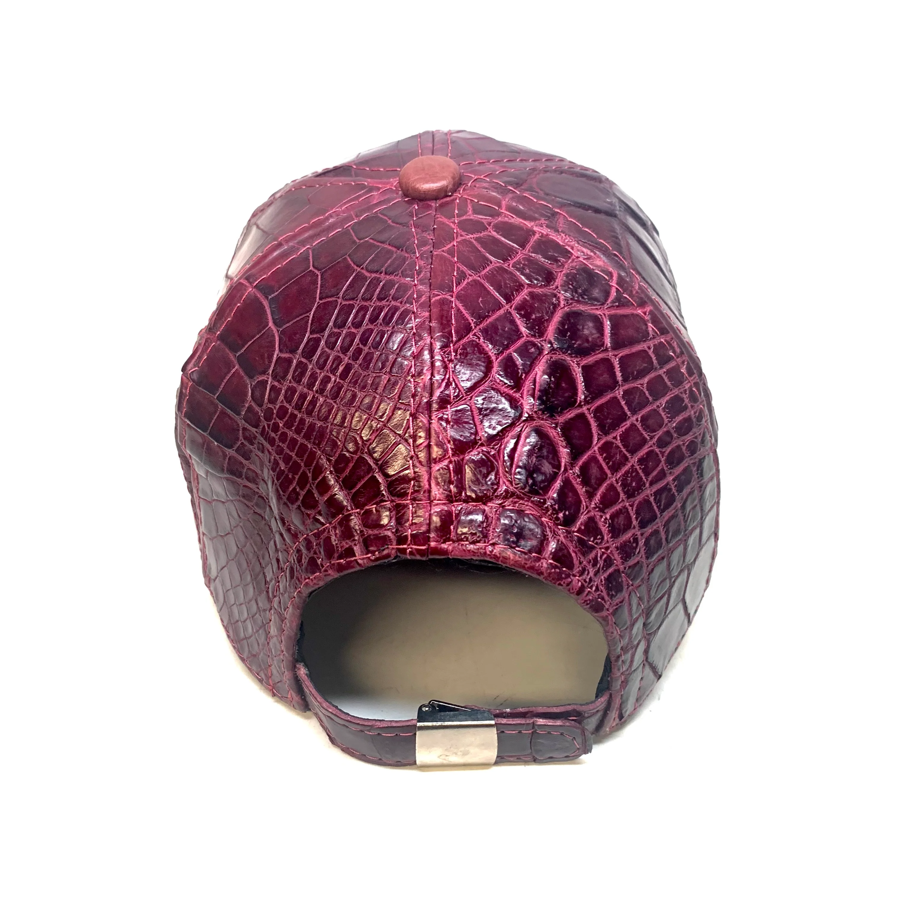 Kashani Soft All Over Alligator Strapback Hat / WINE - Image 5