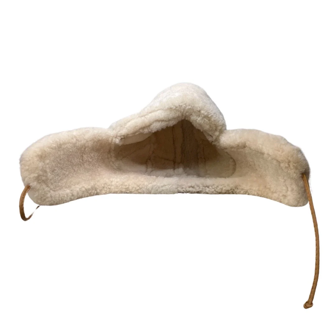 Kashani Tan Suede Shearling Aviator Hat - Image 4