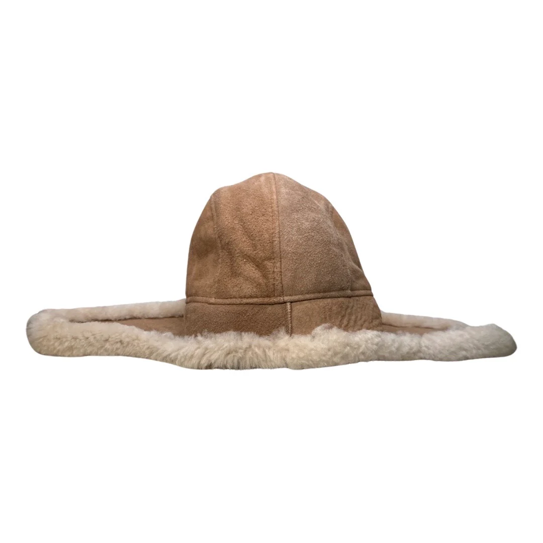 Kashani Tan Suede Shearling Aviator Hat - Image 5