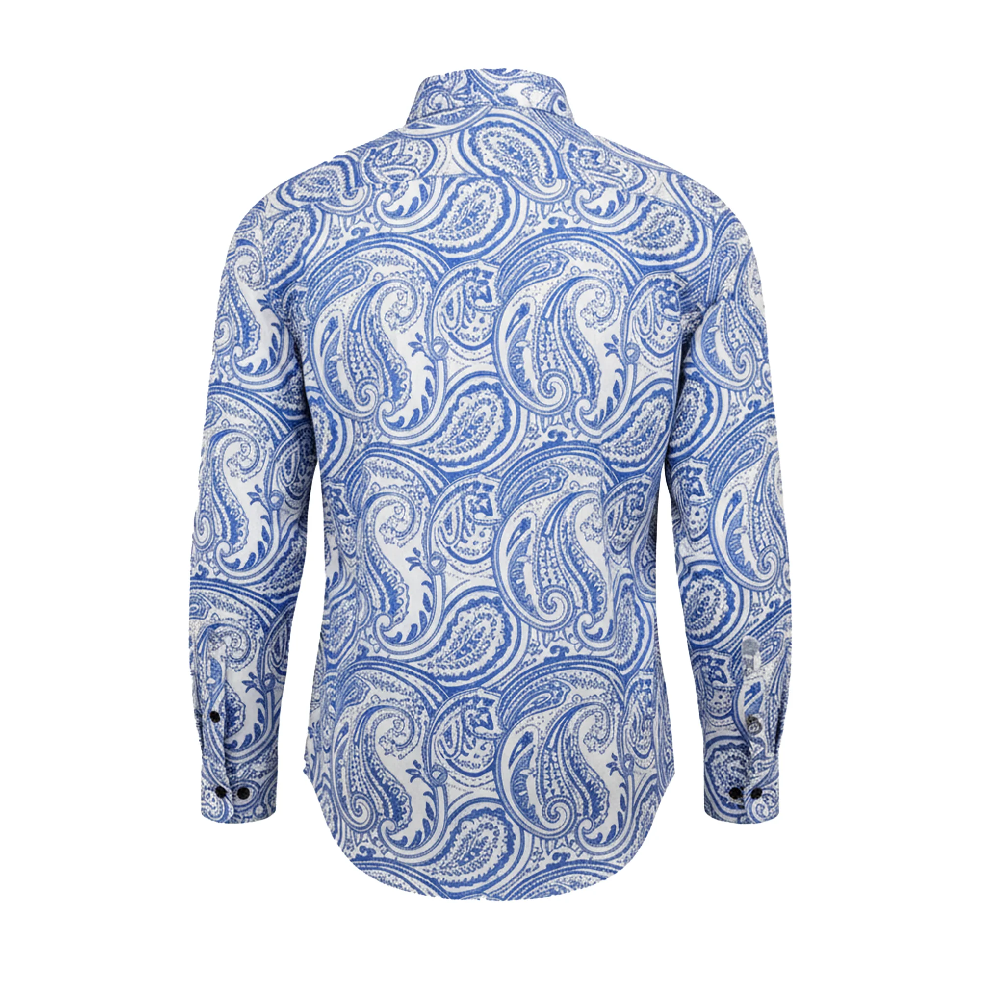 Leoni Light Blue Paisley Button Up Shirt - Image 2