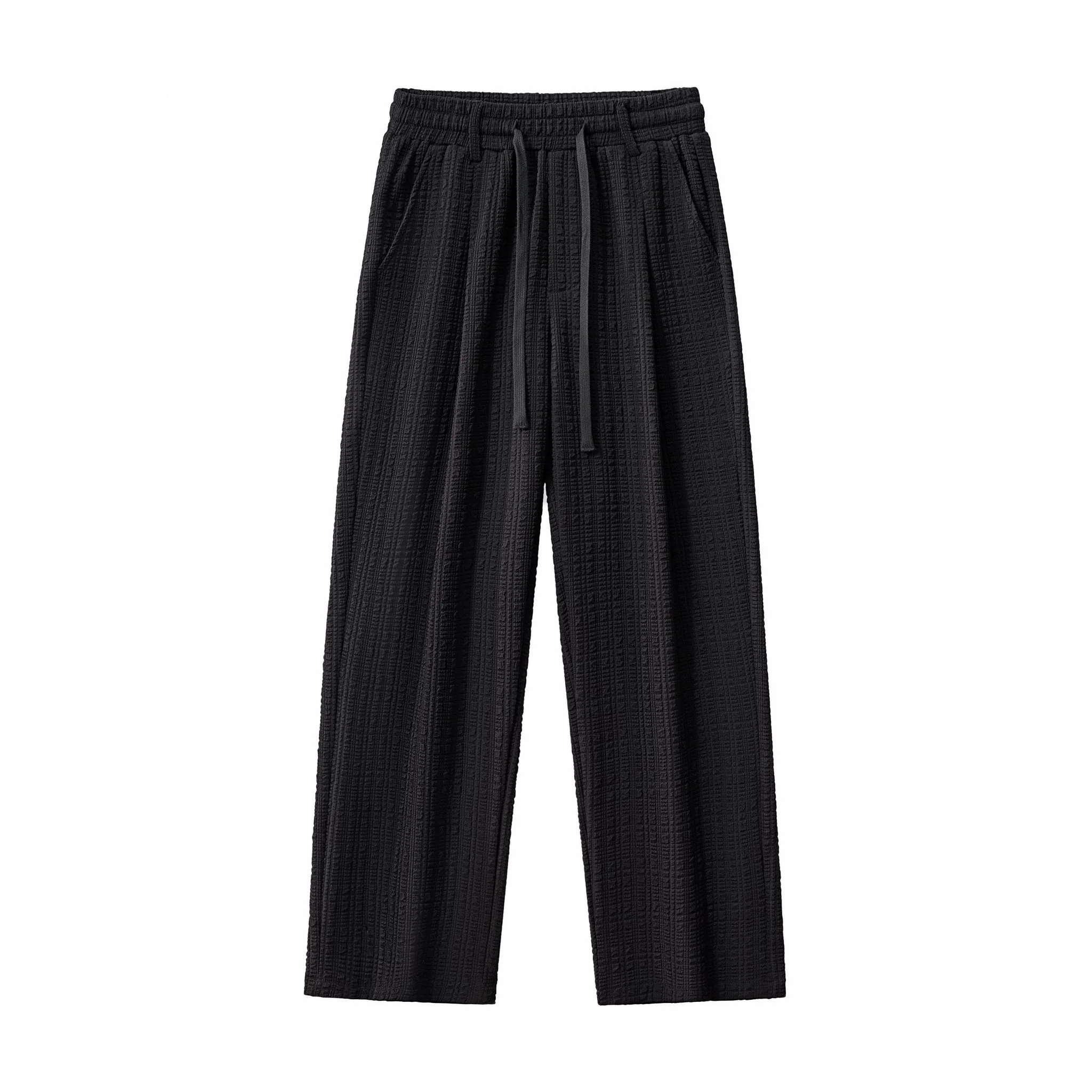 Loft Set – Textured Short Sleeve Shirt & Pant BLACK - Image 6