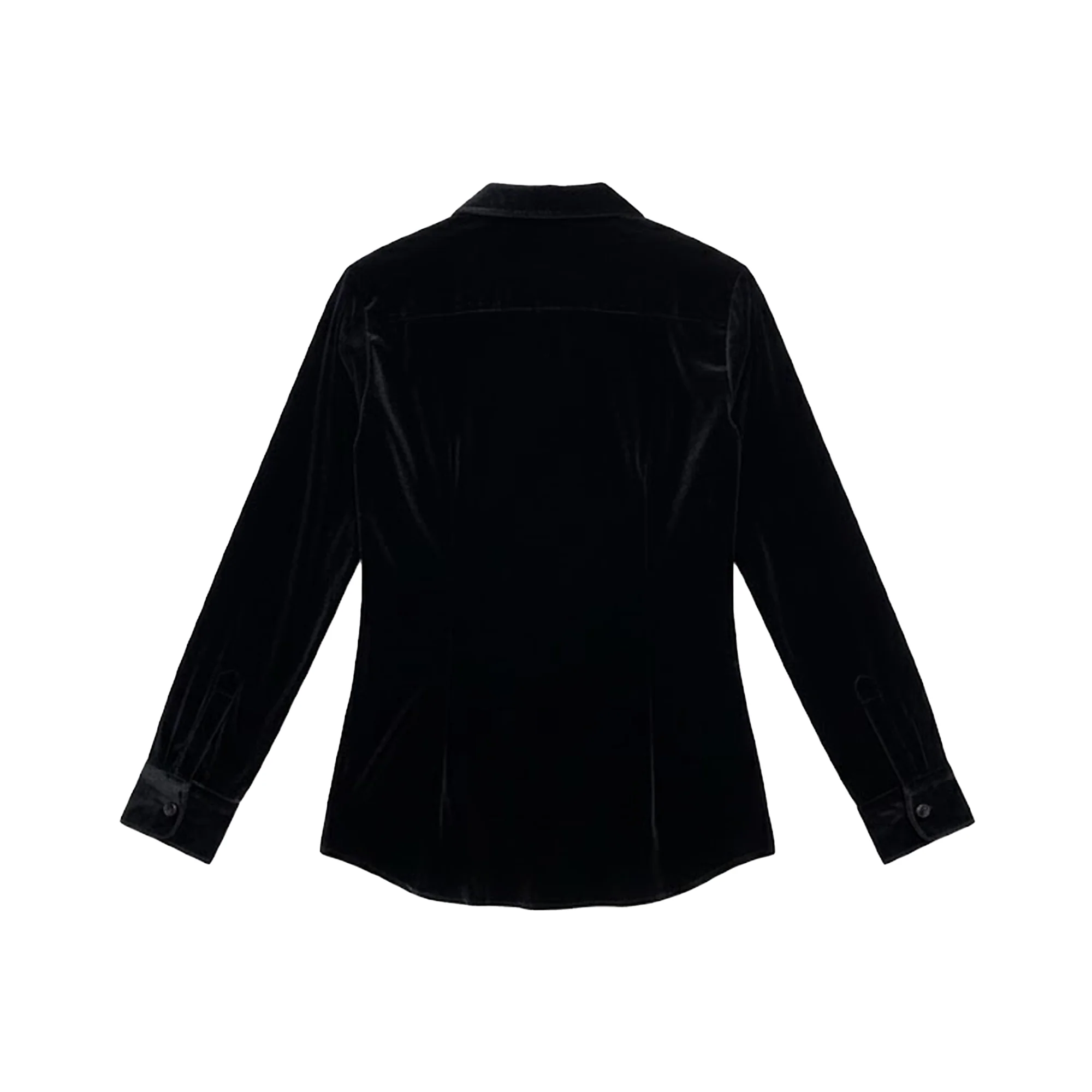 Lorenzzo Franco Black Velvet Button Up Shirt - Image 2
