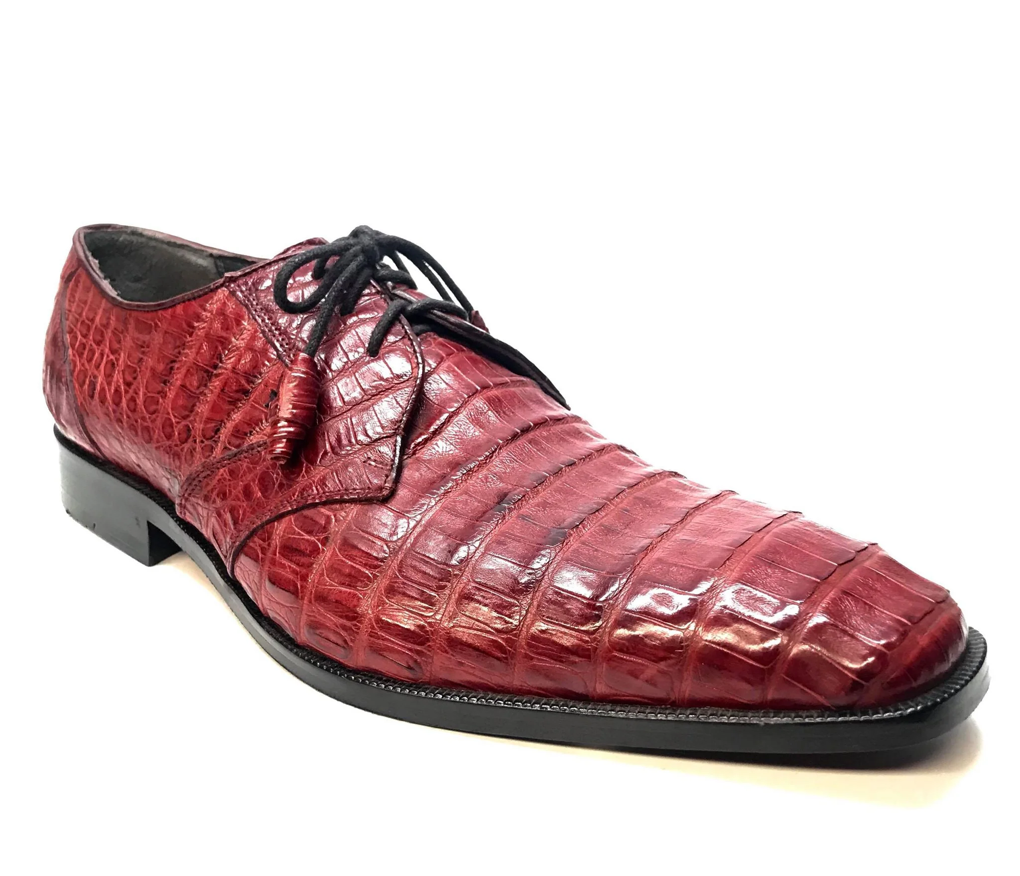 Los Altos All-Over Crocodile Lace Up Dress Shoes - Image 18
