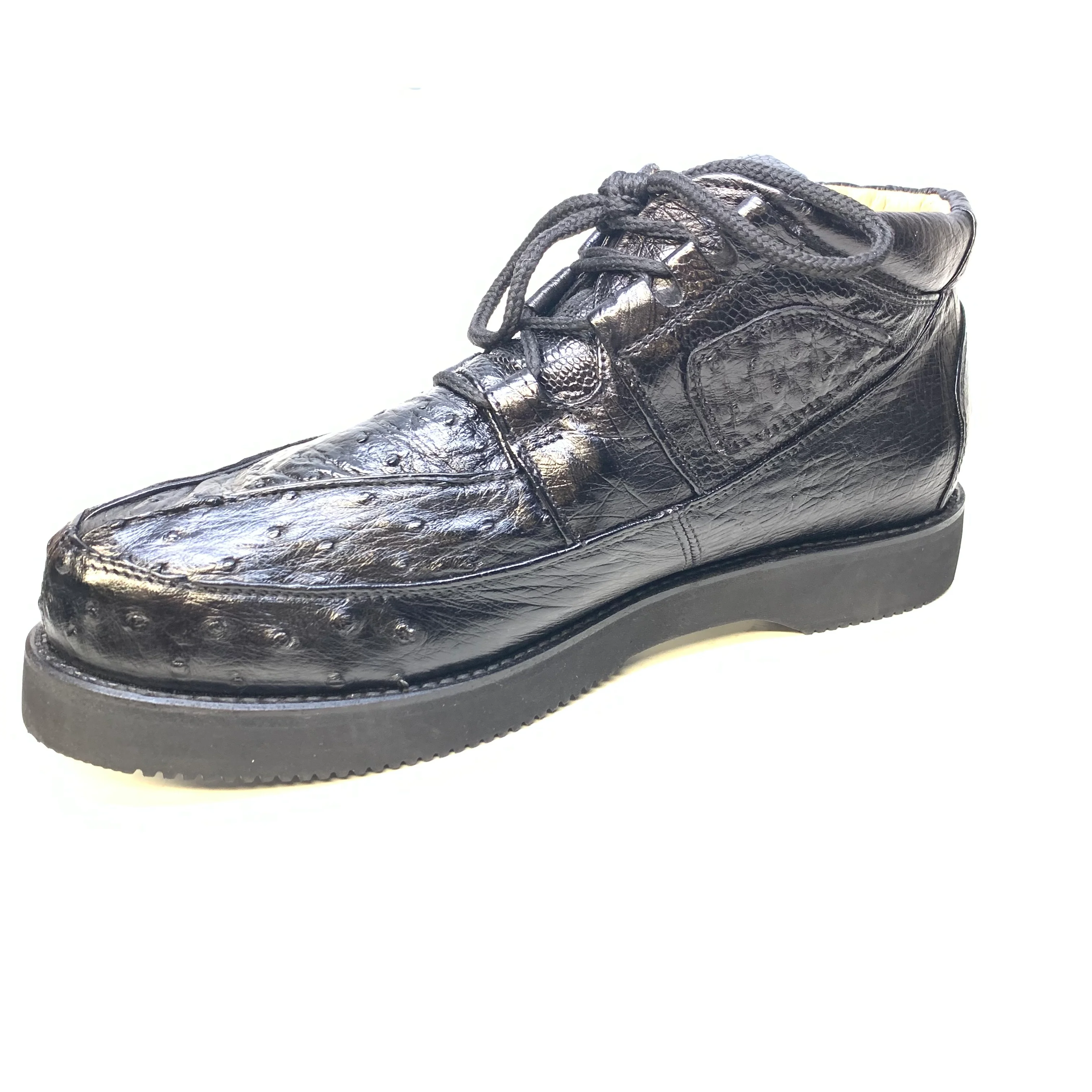 Los Altos Black Ostrich Quill Sneakers - Image 3