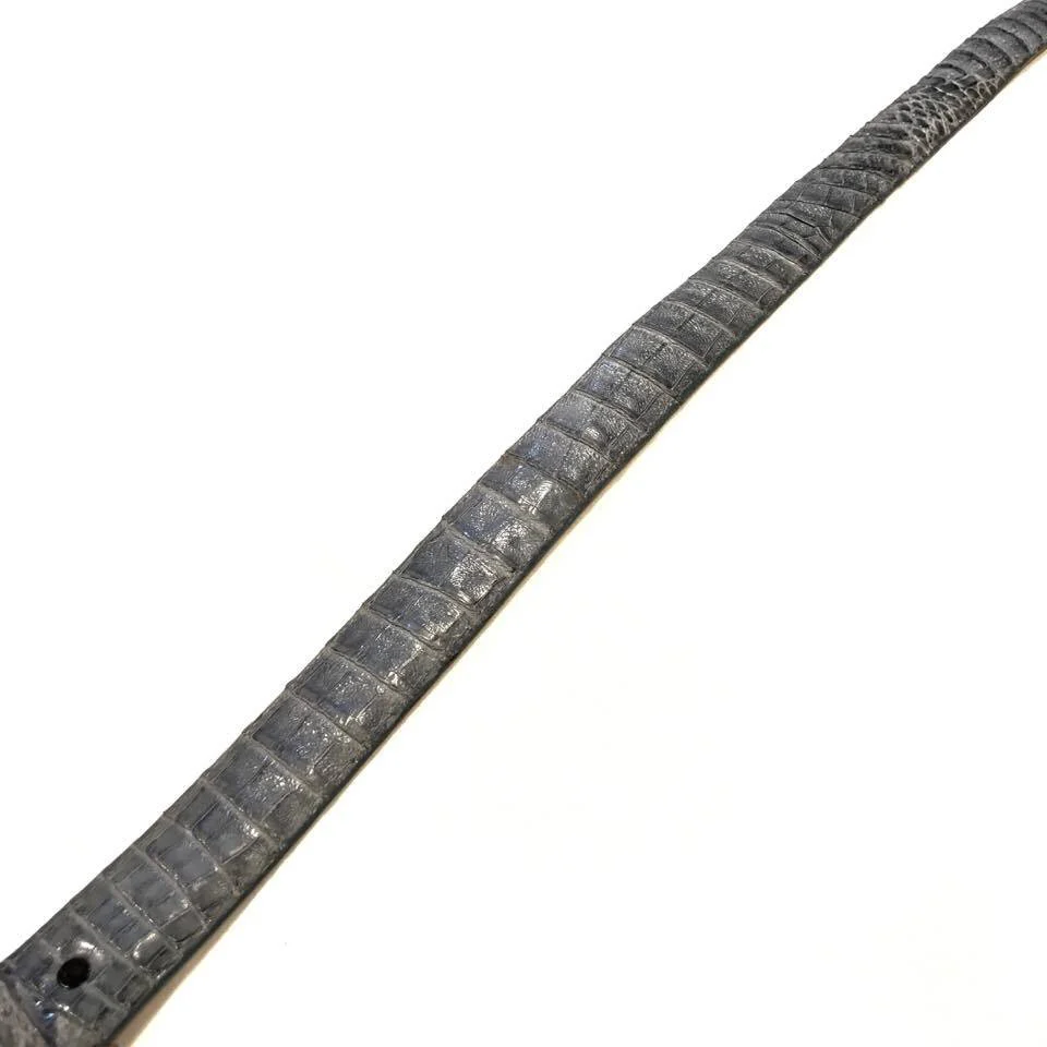 Los Altos Gray Crocodile Full Skin Belt - Image 3