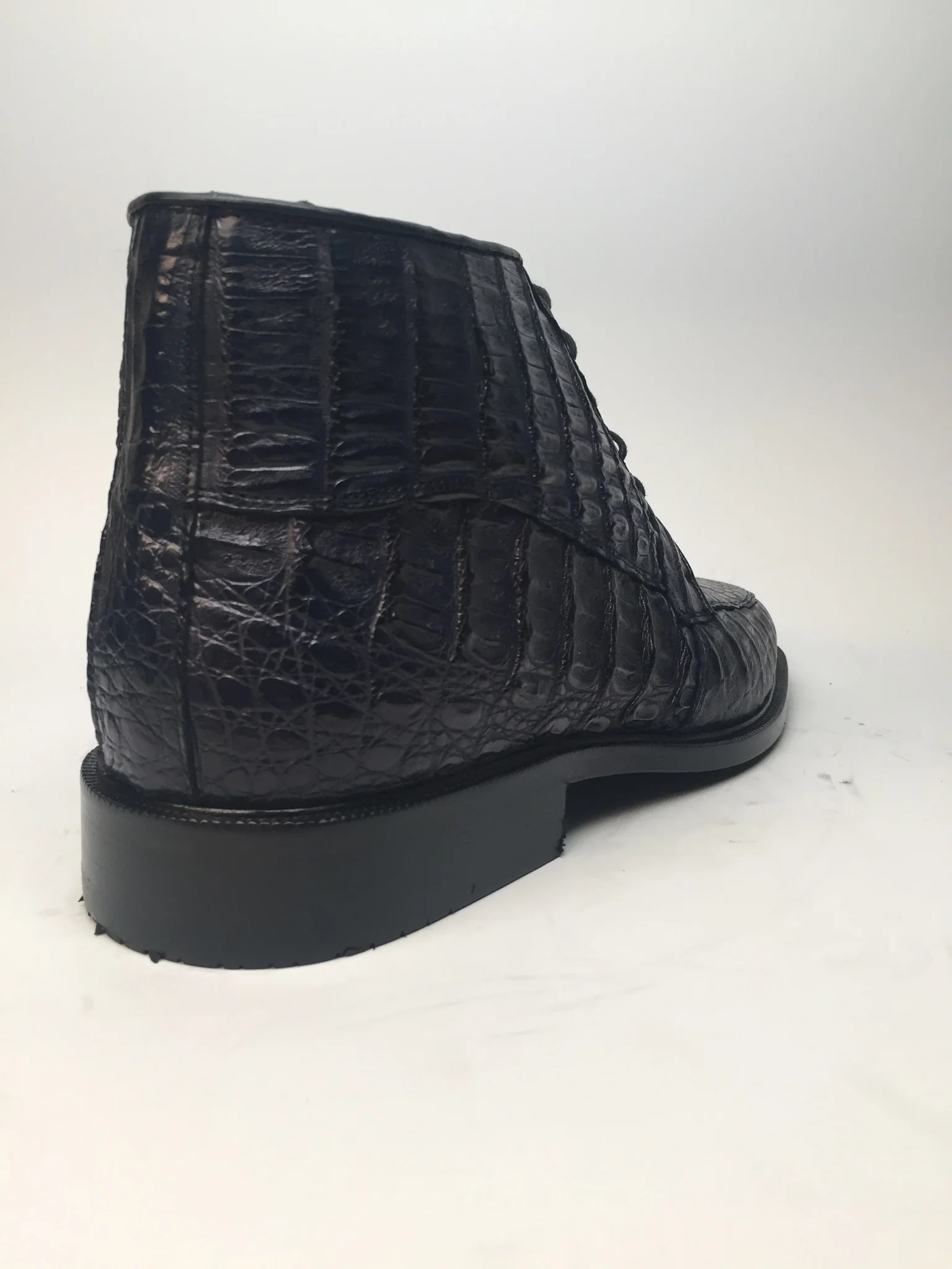 Los Altos Lace-Up Crocodile Dress Boots - Image 12