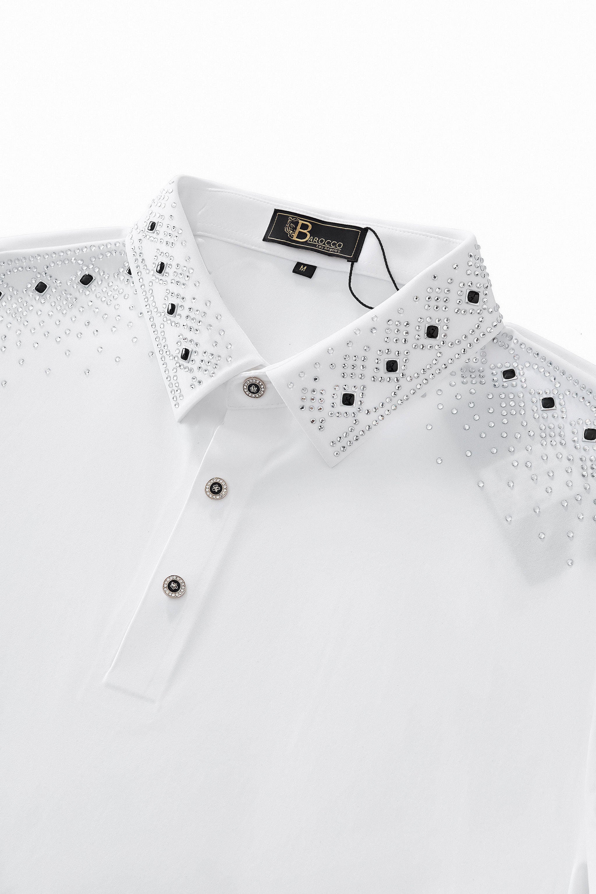 Lustre Trim Polo WHITE/SILVER - Image 3