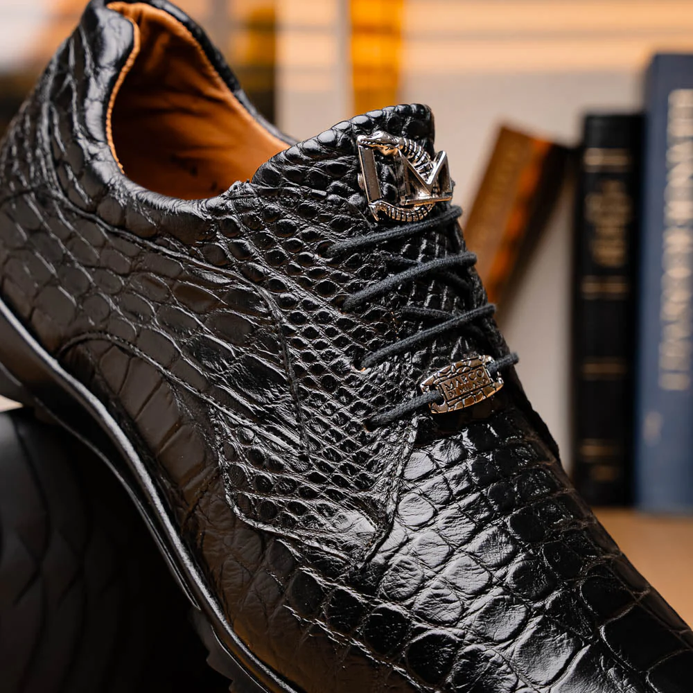 Marco Di Milano Vulcan Black Alligator Sneakers - Image 8