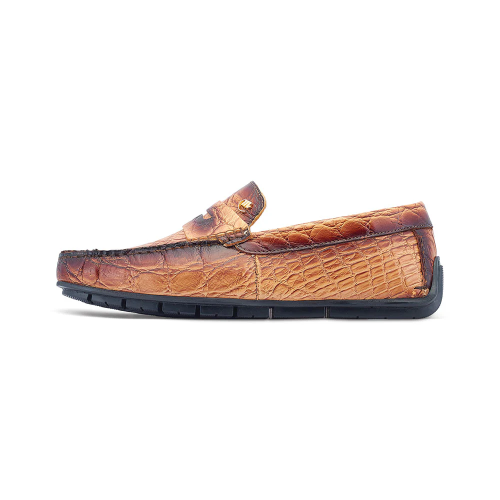 Mauri 3517/1 Dune / Gold Alligator Sprinter Driving Loafers - Image 3
