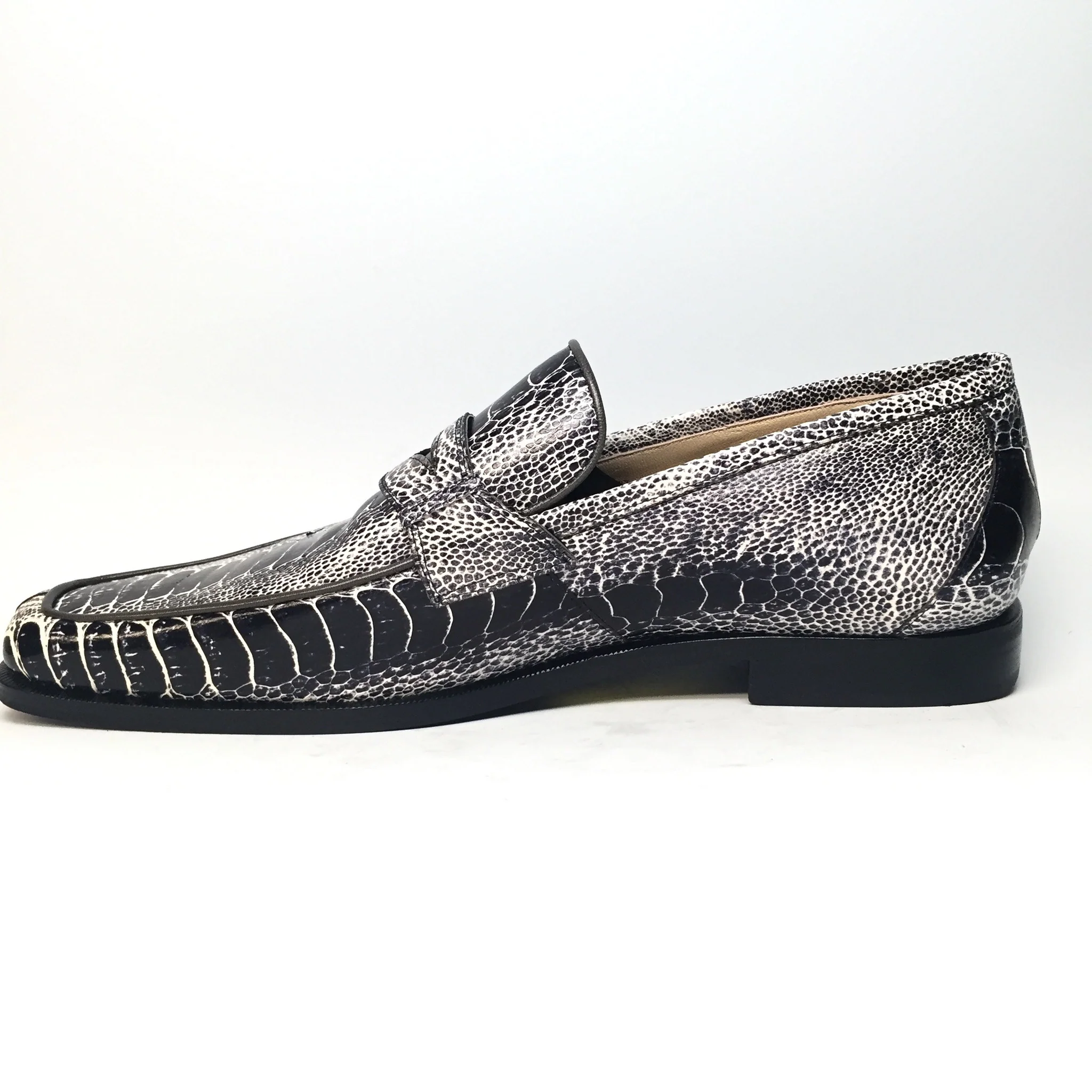 Mauri - 4323 Cambridge Ostrich Leg Penny Loafers - Image 2