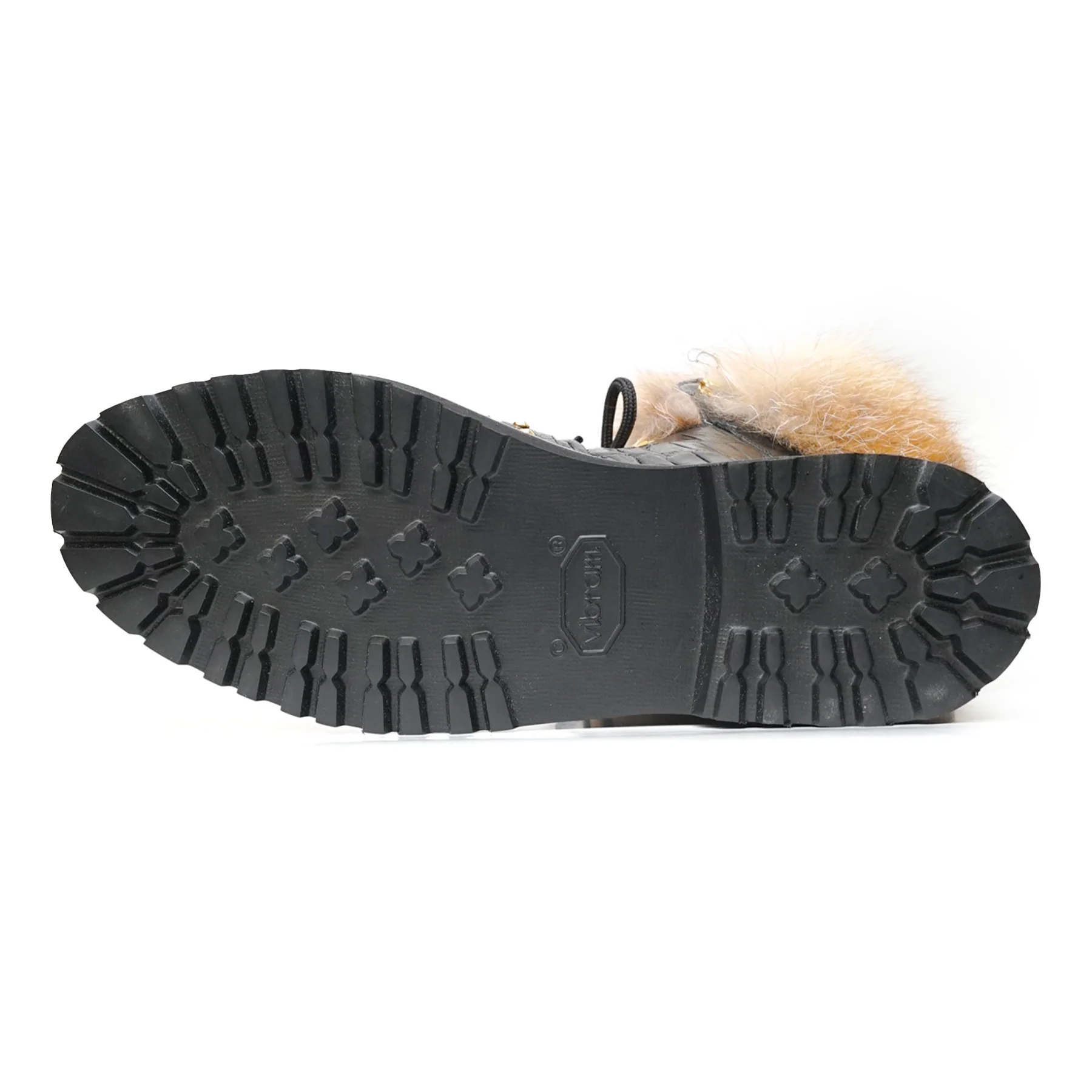 Mauri 4963/4 Black Alligator / Ostrich / Fox Fur Boots - Image 6
