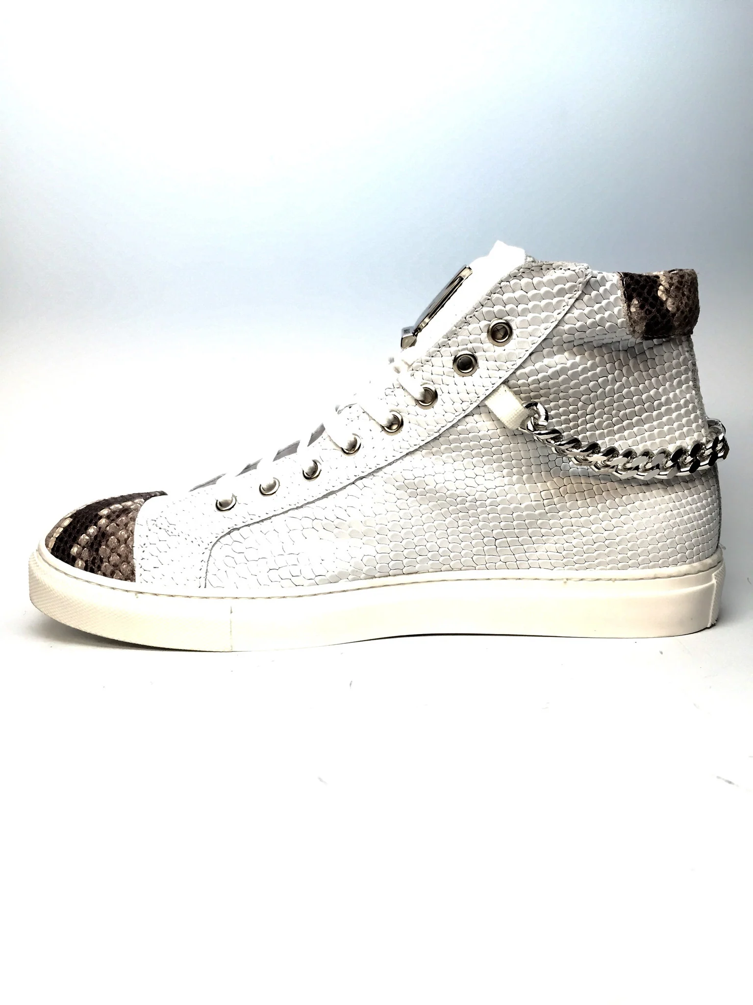 Mauri 6105 Python Chained Napa Leather Sneakers - Image 2