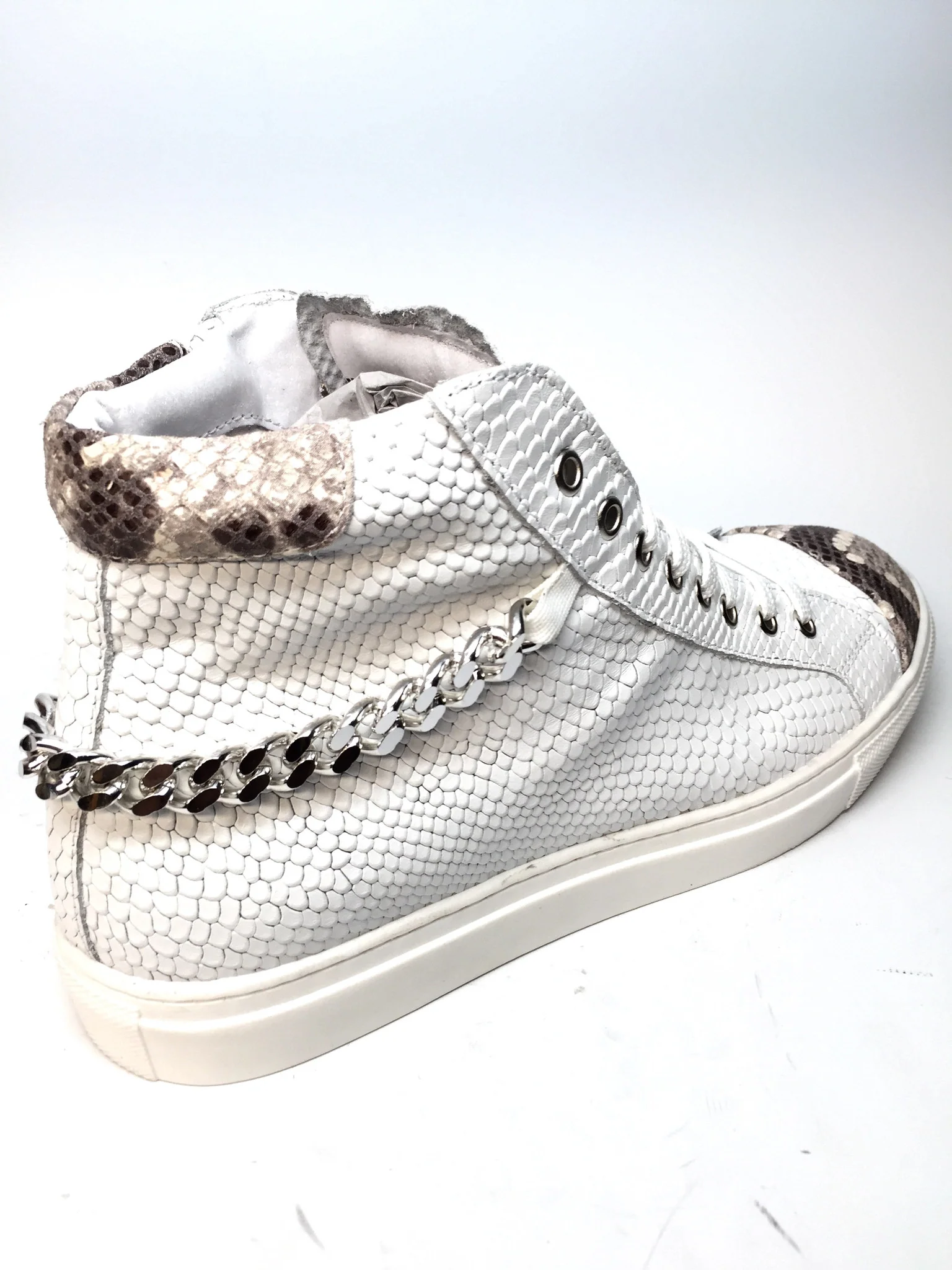 Mauri 6105 Python Chained Napa Leather Sneakers - Image 3